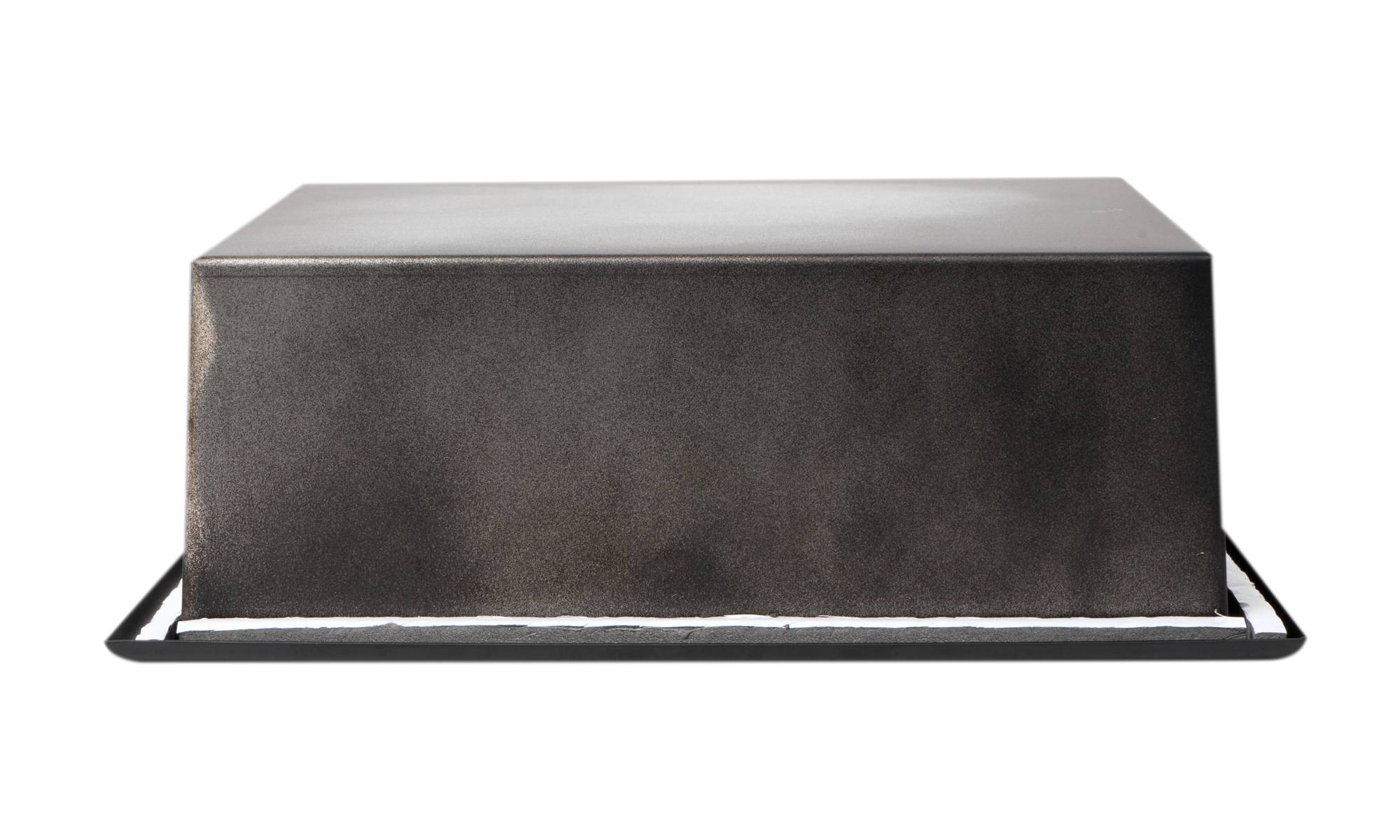 ALFI ABNC1212-BLA 12" x 12" Black Matte Stainless Steel Square Single Shelf Bath Shower Niche