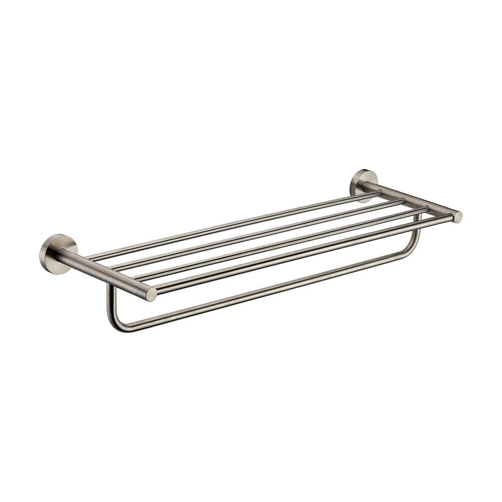 ALFI AB9538-BN Brushed Nickel 26 inch Towel Bar & Shelf Bathroom Accessory