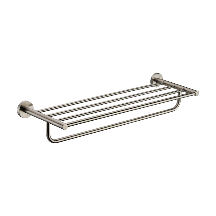 ALFI AB9538-BN Brushed Nickel 26 inch Towel Bar & Shelf Bathroom Accessory