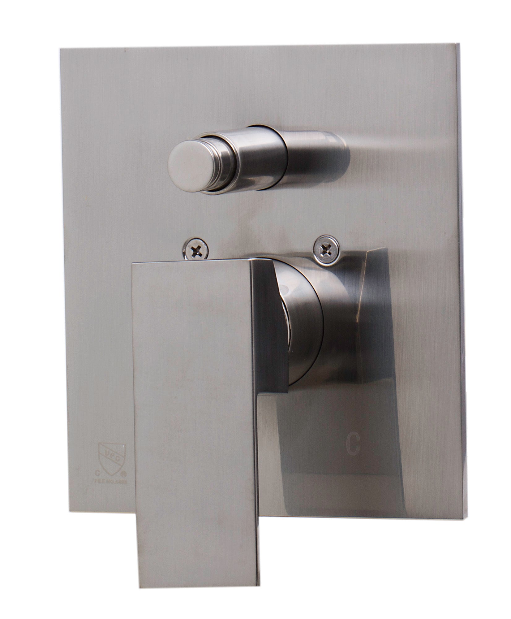 ALFI AB5601-BN Brushed Nickel Shower Valve Mixer with Square Lever Handle and Diverter