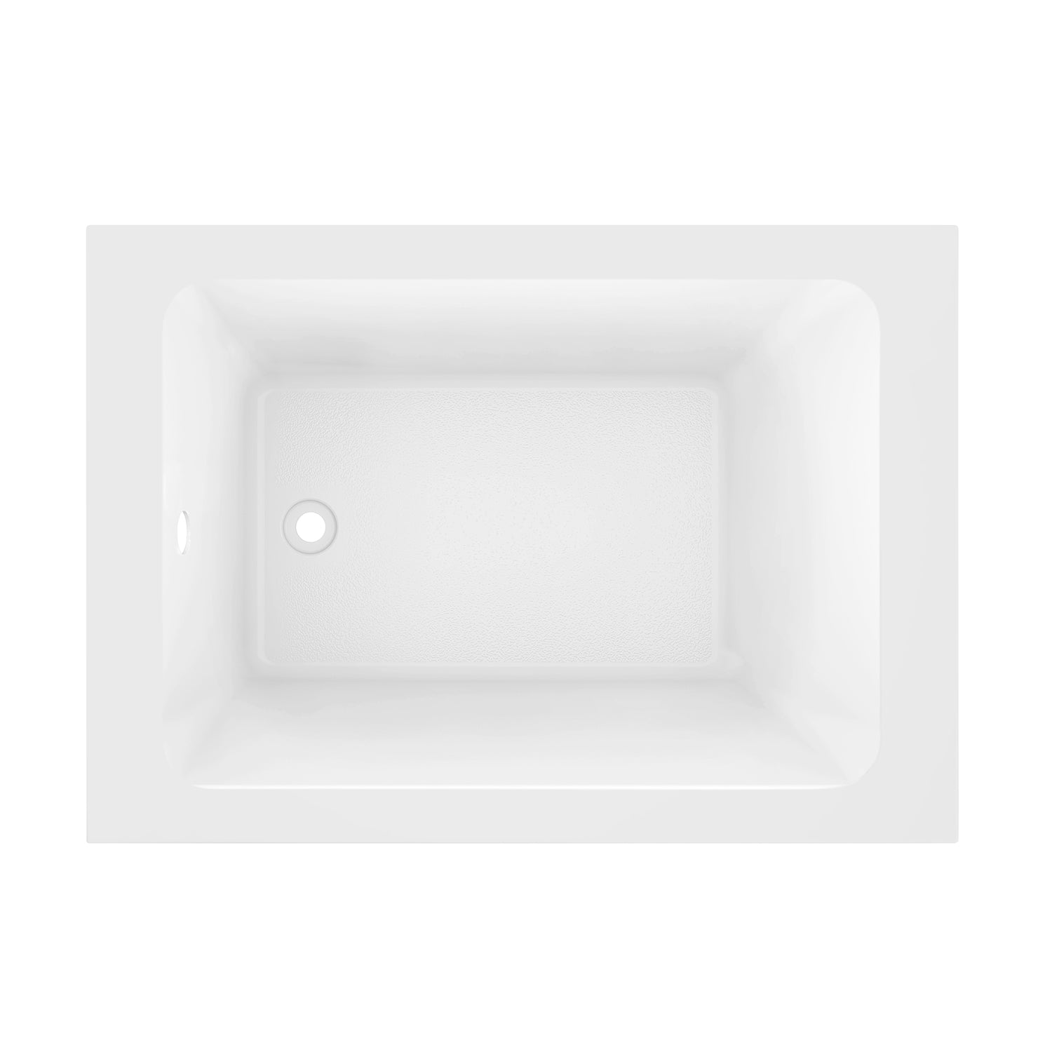Kingston Brass VTPN483419T 48" Acrylic Rectangular Drop-In Tub with Anti-Skid Surface, Glossy White
