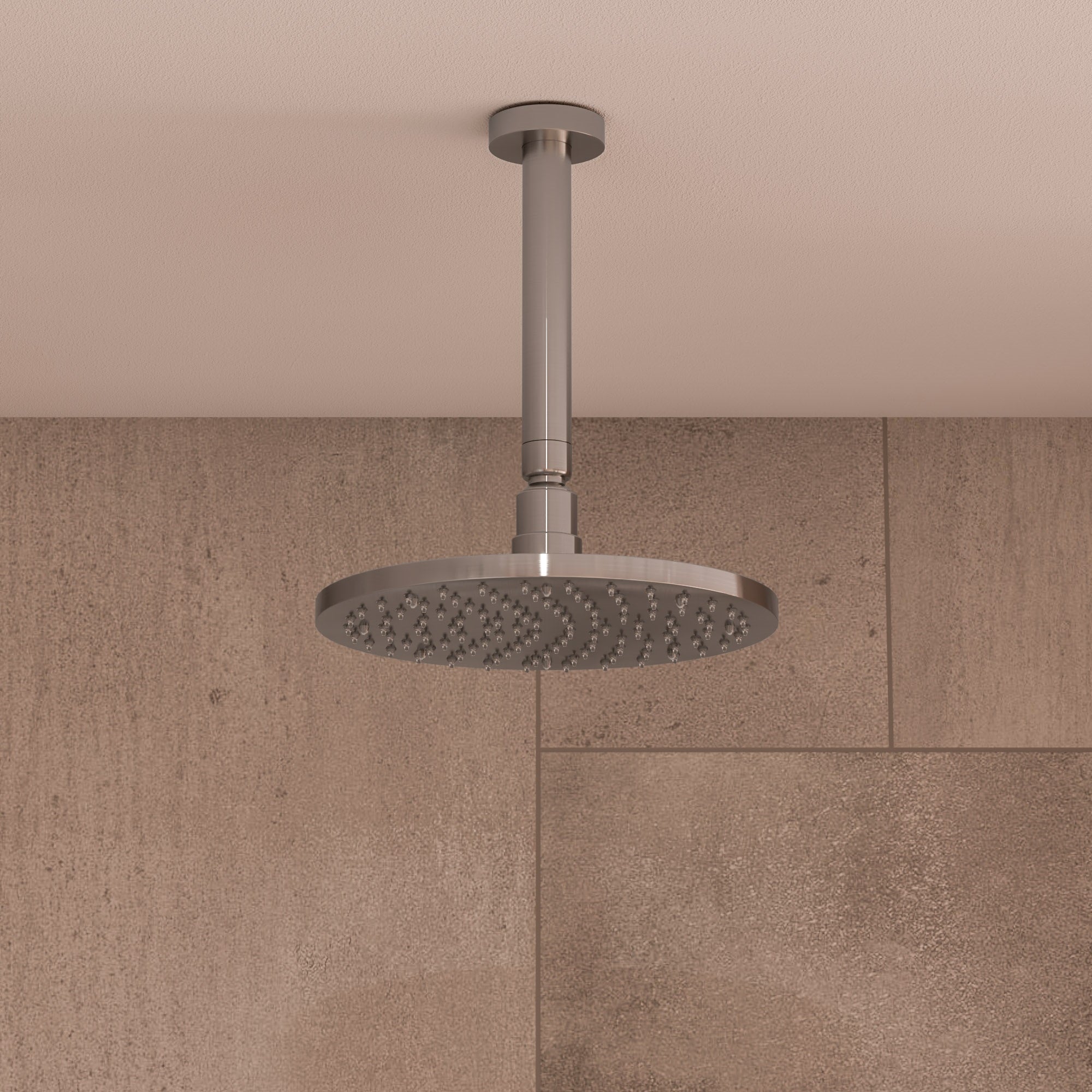 ALFI LED8R-BN Brushed Nickel 8" Round Multi Color LED Rain Shower Head