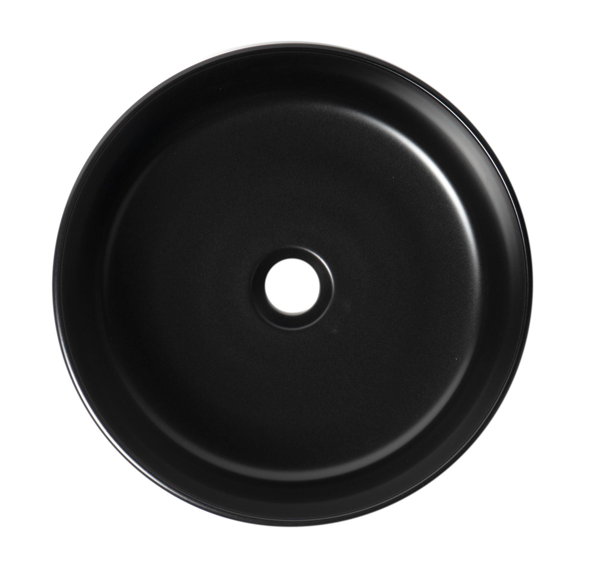 ALFI ABC907-BM Black Matte 15" Round Above Mount Ceramic Sink