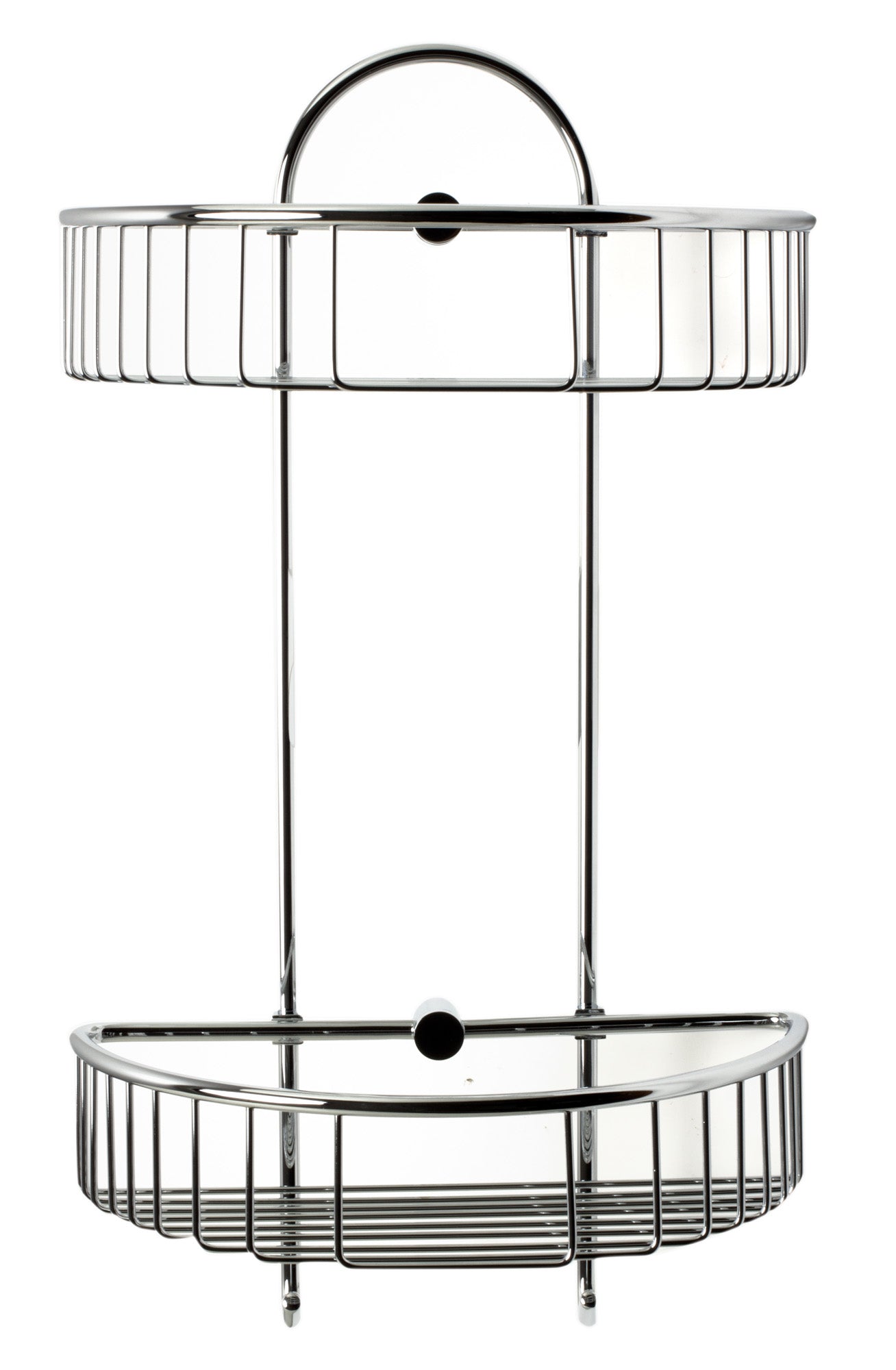 ALFI AB9534 Polished Chrome Wall Mounted Double Basket Shower Shelf Bathroom Accessory