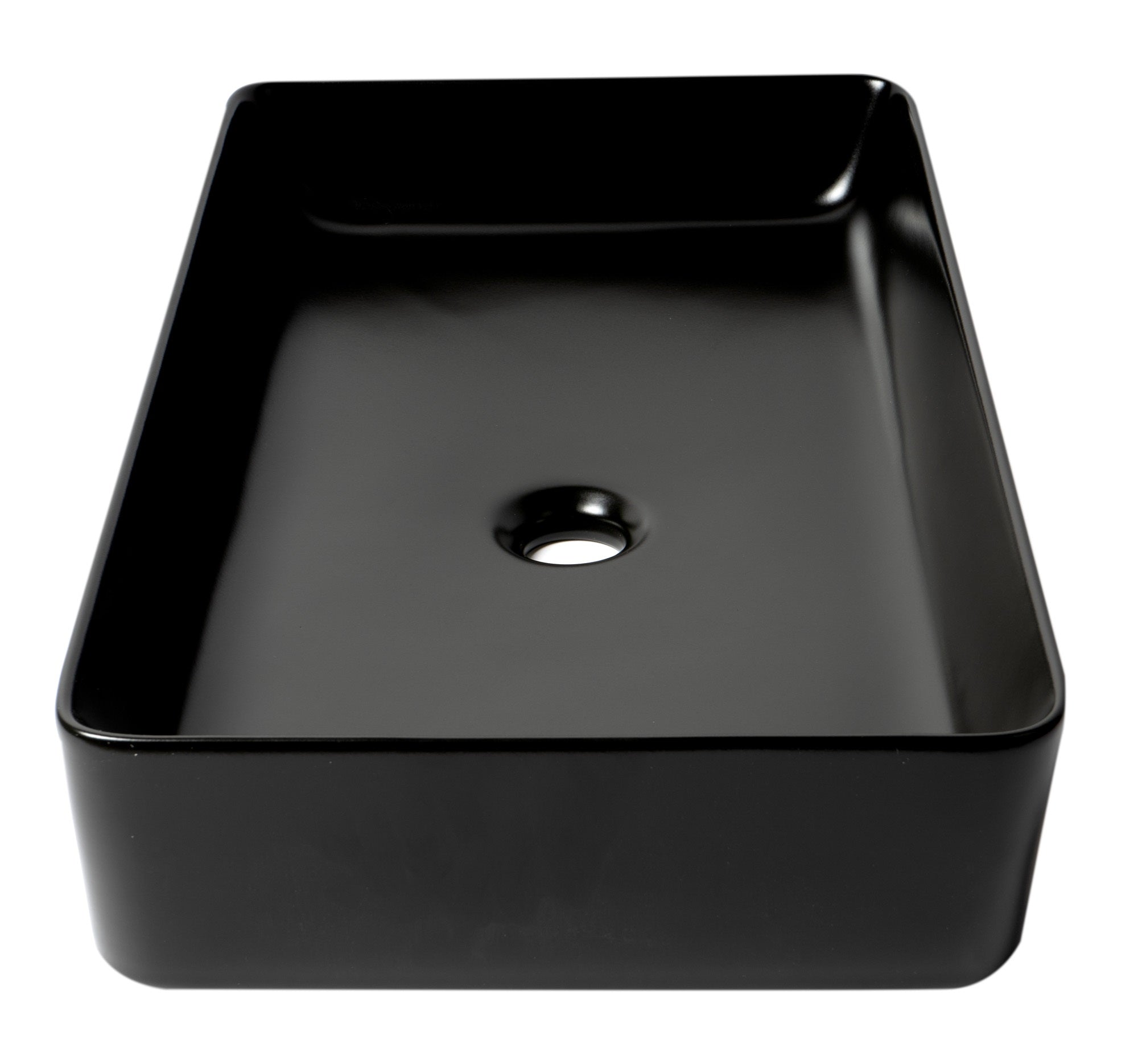 ALFI ABC902-BM Black Matte 24" Modern Rectangular Above Mount Ceramic Sink