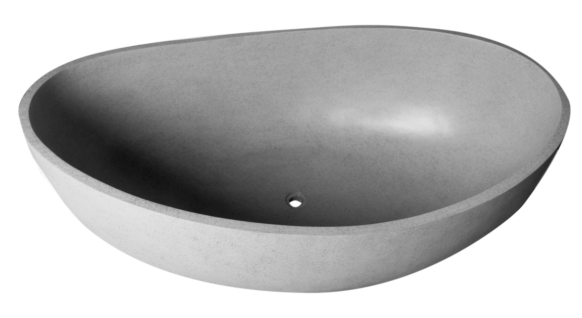 ALFI ABCO63TUB 63" Solid Concrete Gray Matte Oval Bathtub
