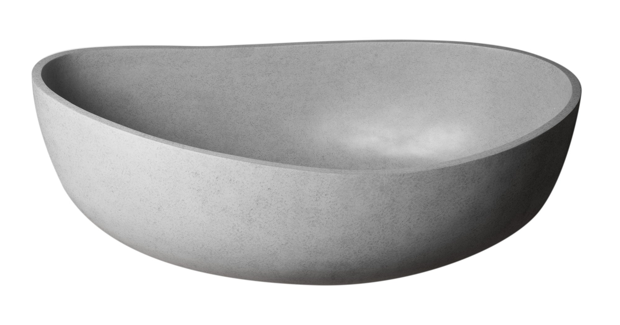 ALFI ABCO63TUB 63" Solid Concrete Gray Matte Oval Bathtub