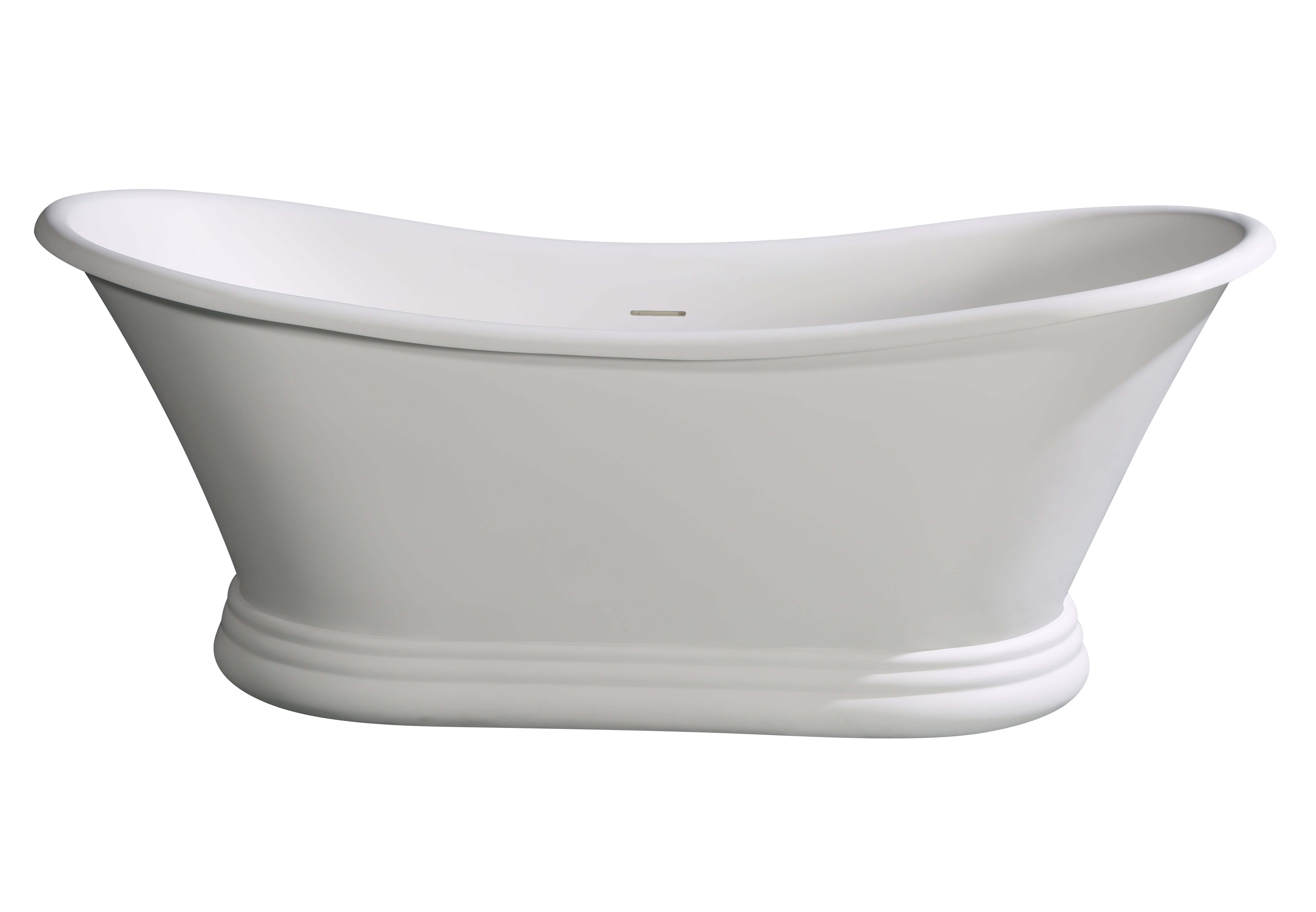 ALFI AB9950 67" White Matte Pedestal Solid Surface Resin Bathtub