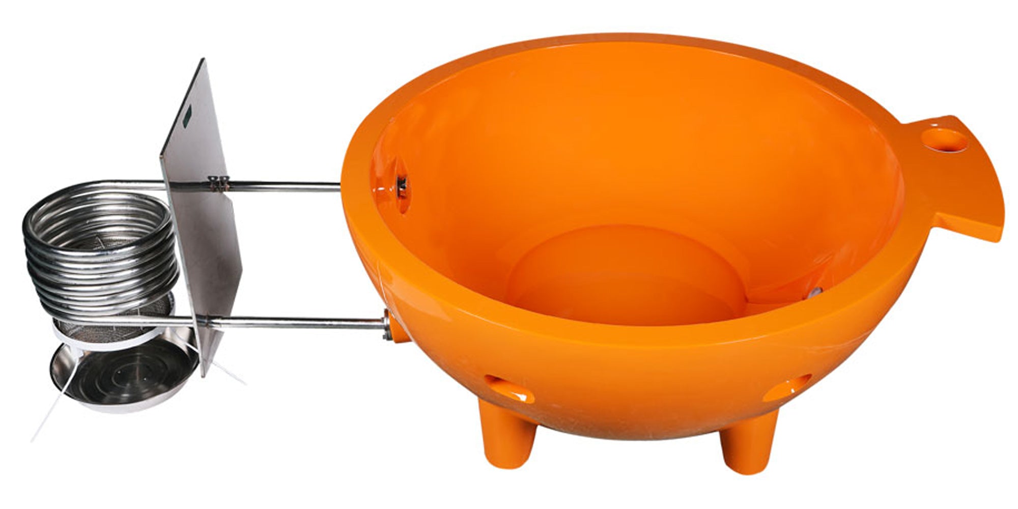 ALFI Orange FireHotTub The Round Fire Burning Portable Outdoor Hot Bath Tub