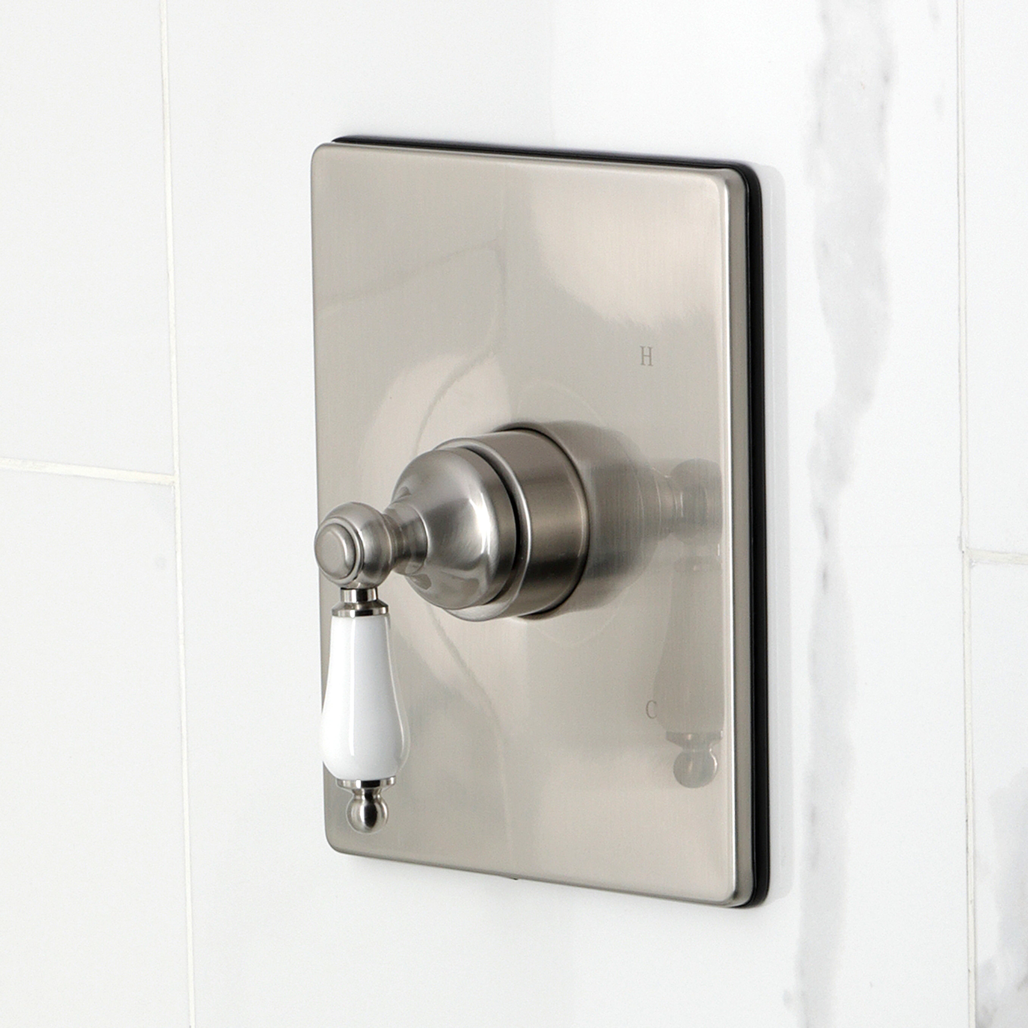 Kingston Brass KB6348PLTO Victorian Single-Handle Pressure Balanced Tub Faucet, Brushed Nickel