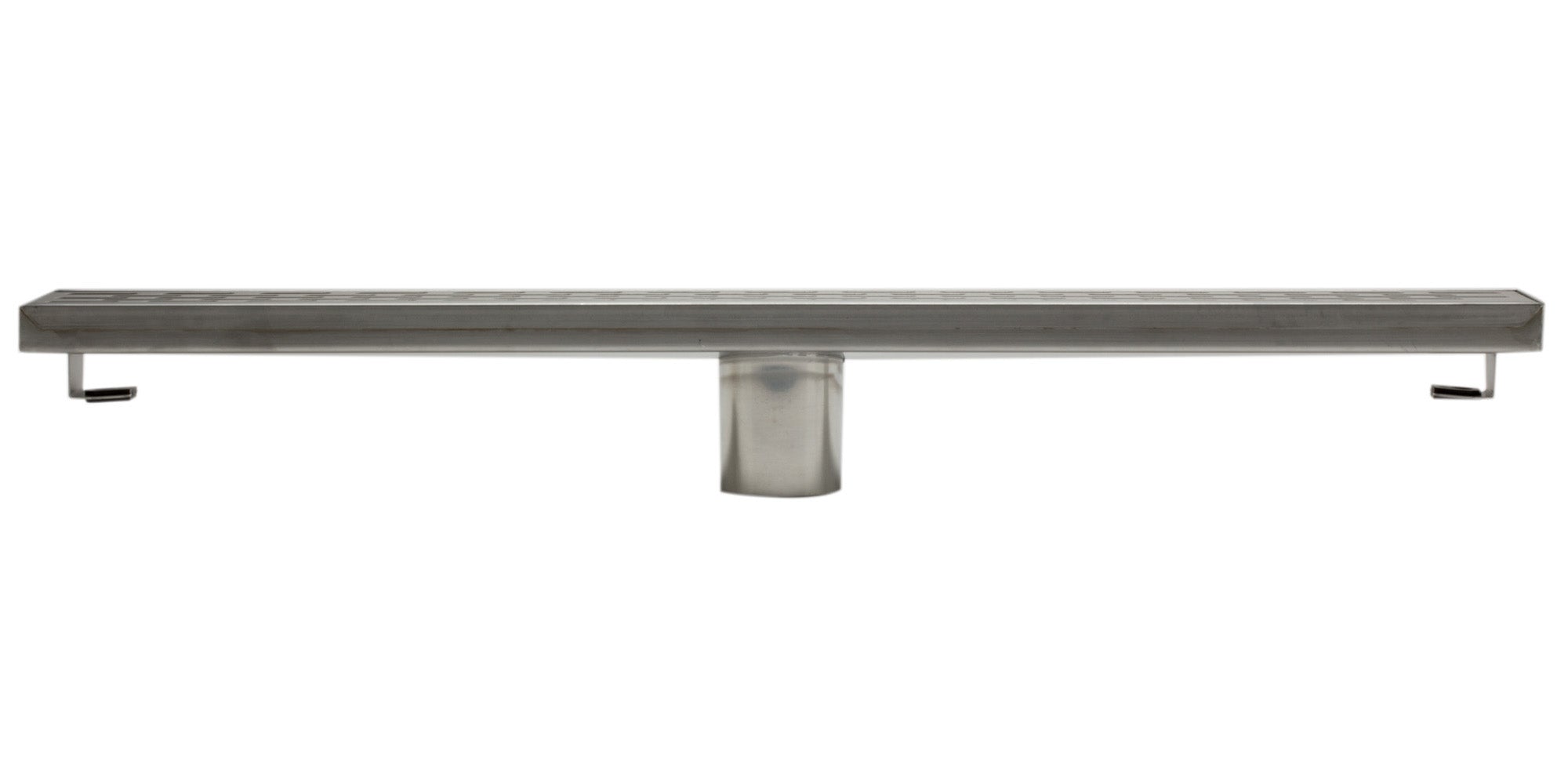 ALFI ABLD24C 24" Long Modern Stainless Steel Linear Shower Drain with Groove Holes