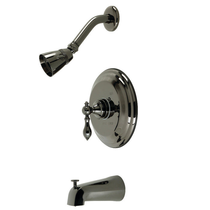 Kingston Brass NB3630ACL American Classic Single-Handle Pressure Balanced Tub and Shower Faucet, Black Stainless Steel
