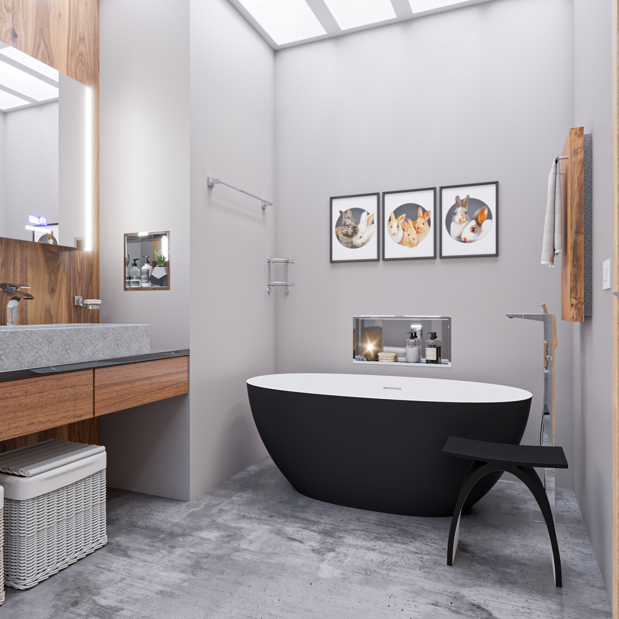 ALFI AB2475-PC Polished Chrome Single Hole Floor Mounted Tub Filler