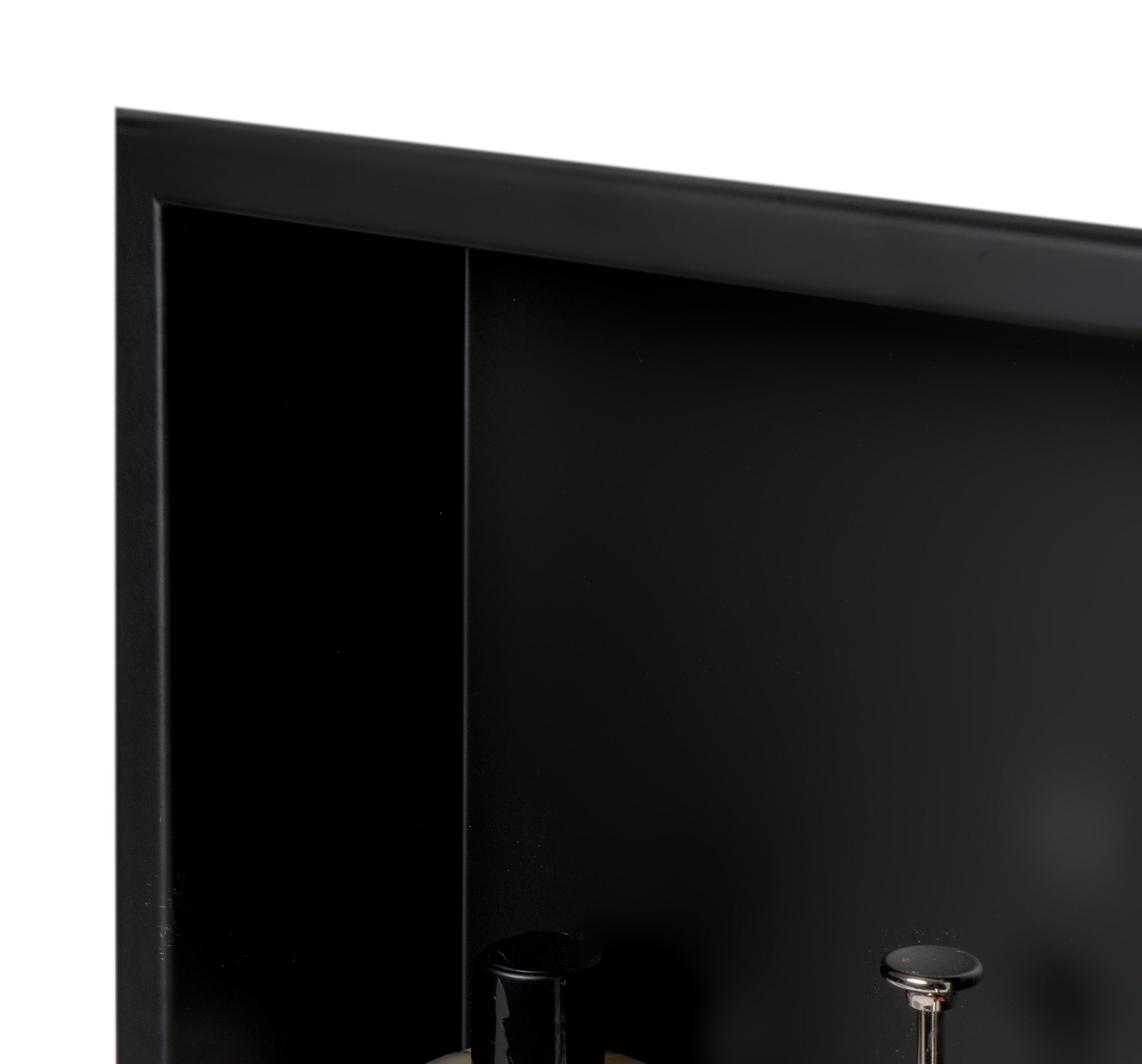 ALFI ABNC1616-BLA 16" x 16" Black Matte Stainless Steel Square Single Shelf Bath Shower Niche