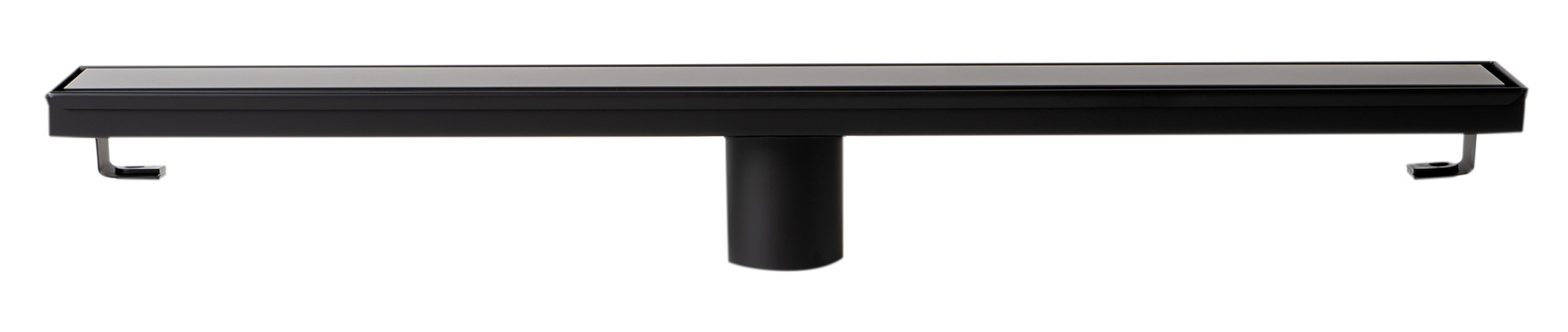 ALFI ABLD24B-BM 24" Black Matte Stainless Steel Linear Shower Drain with Solid Cover