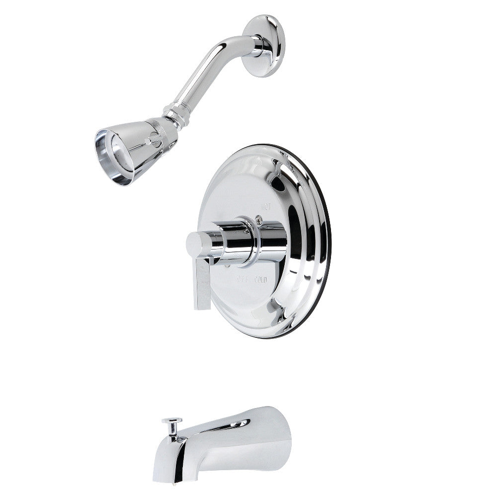 Kingston Brass KB3631NDL NuvoFusion Single-Handle Pressure Balanced Tub and Shower Faucet, Polished Chrome