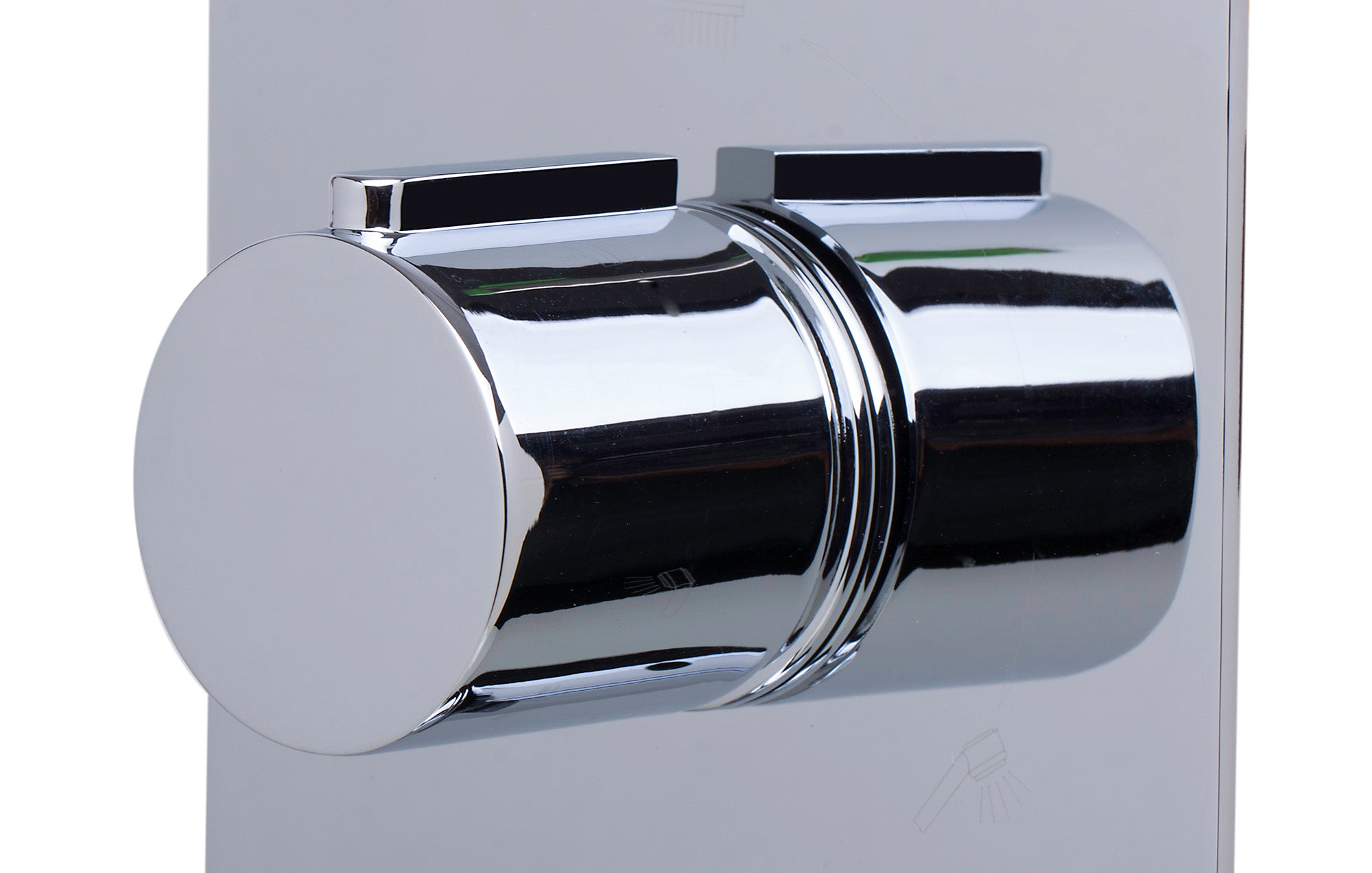 ALFI AB4001-PC Polished Chrome Concealed 3-Way Thermostatic Valve Shower Mixer Round Knobs