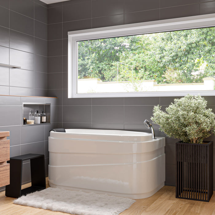 EAGO AM175-R  5' White Acrylic Whirlpool Bathtub - Drain on Left