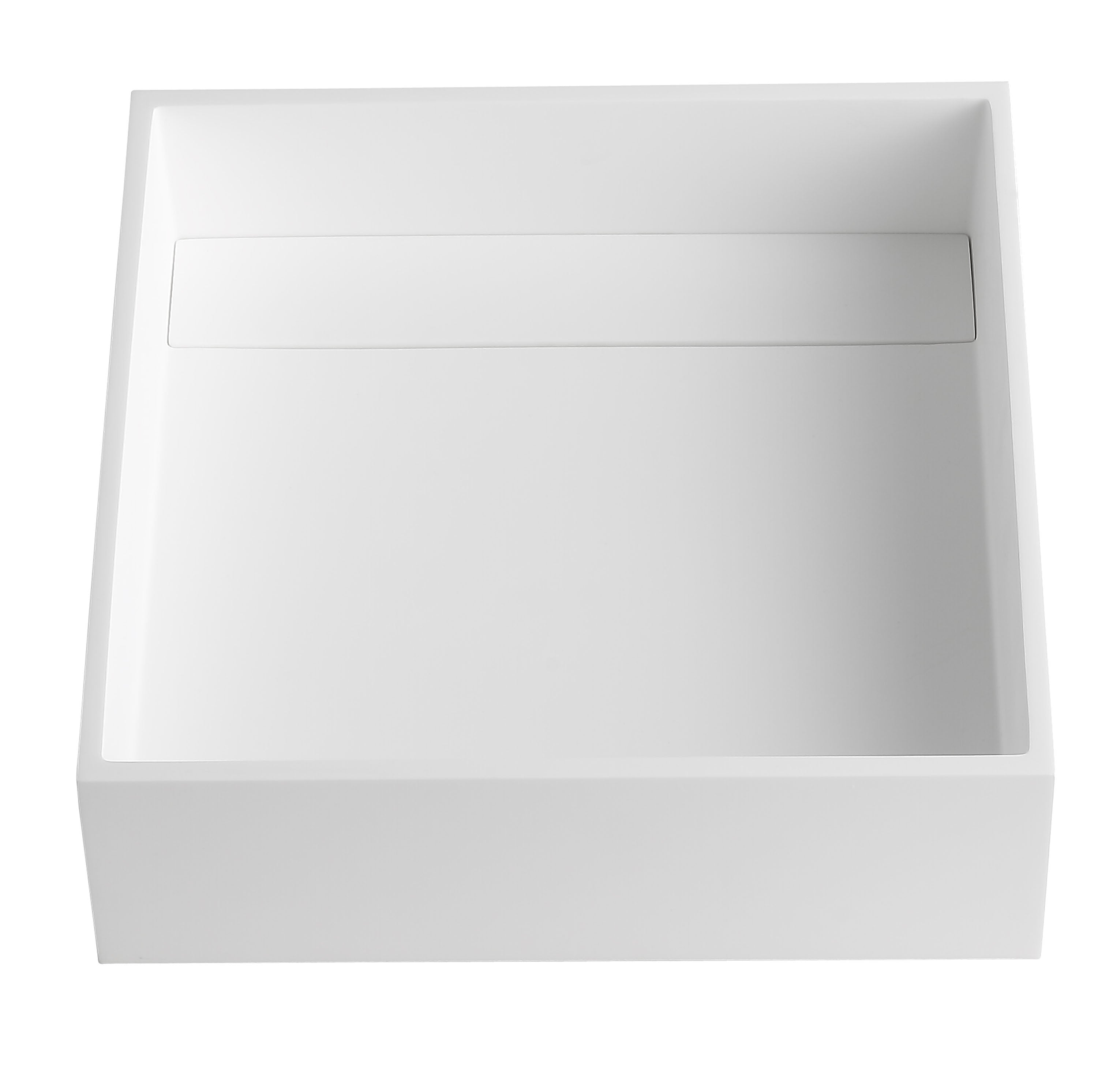 ALFI ABRS14S 14" Square White Matte Solid Surface Resin Sink