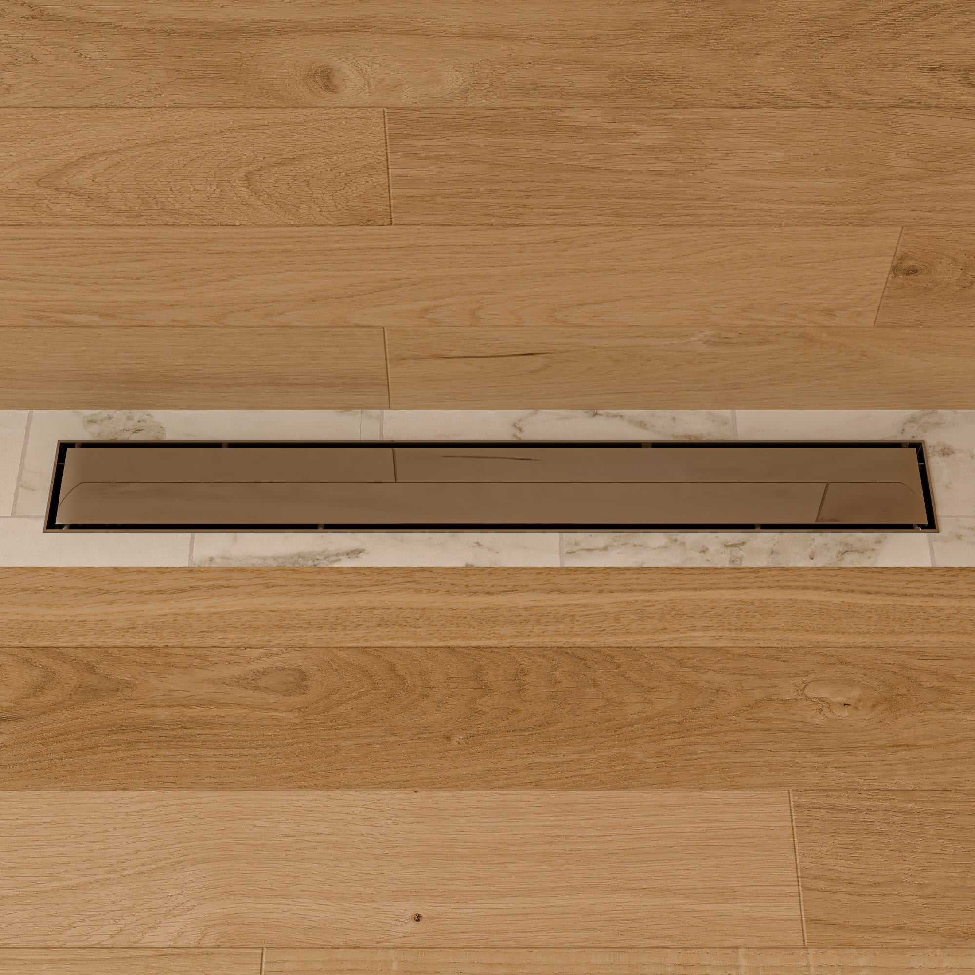ALFI ABLD24B-PSS 24" Modern Polished Stainless Steel Linear Shower Drain with Solid Cover