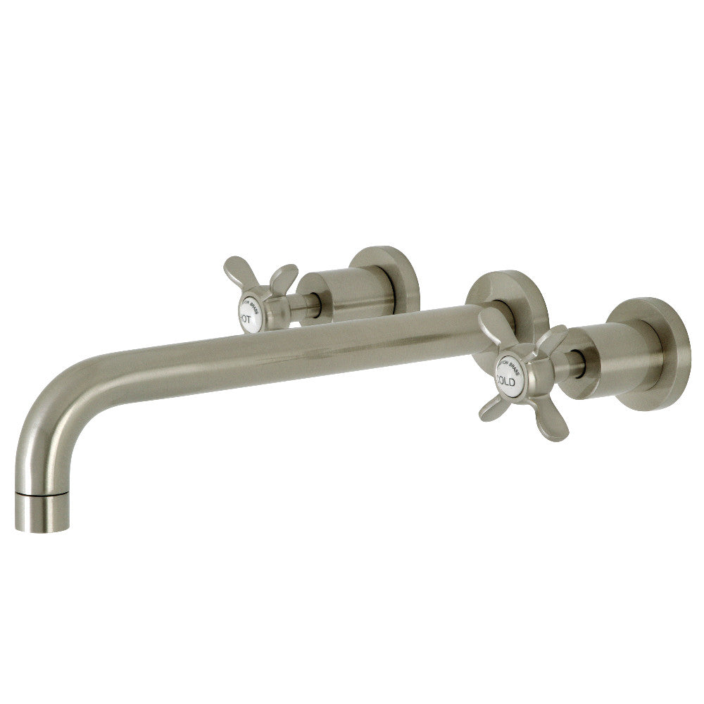 Kingston Brass KS8058BEX Essex Two-Handle Wall Mount Roman Tub Faucet, Brushed Nickel