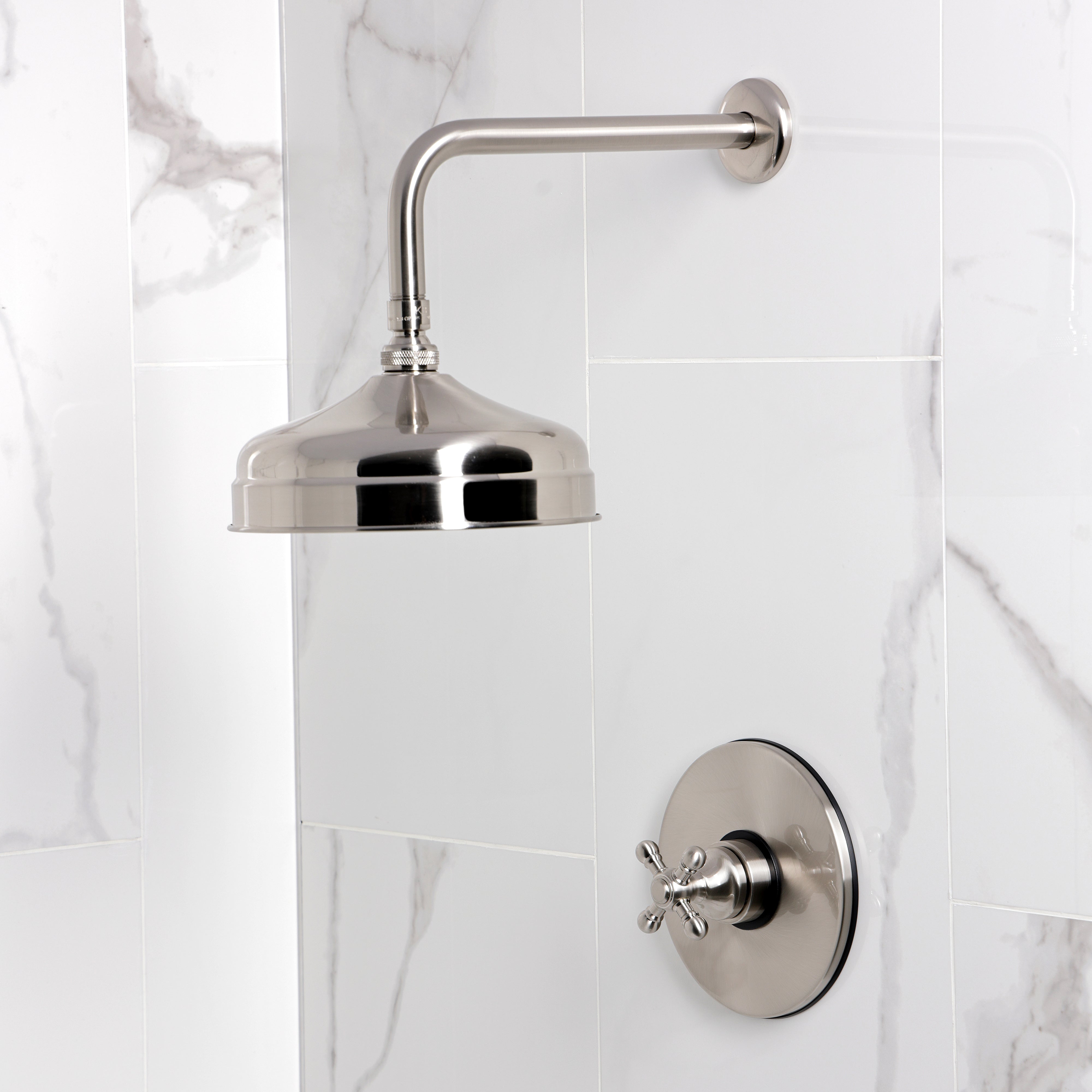 Kingston Brass KB6338BXSO Metropolitan Single-Handle Pressure Balanced Shower Faucet, Brushed Nickel