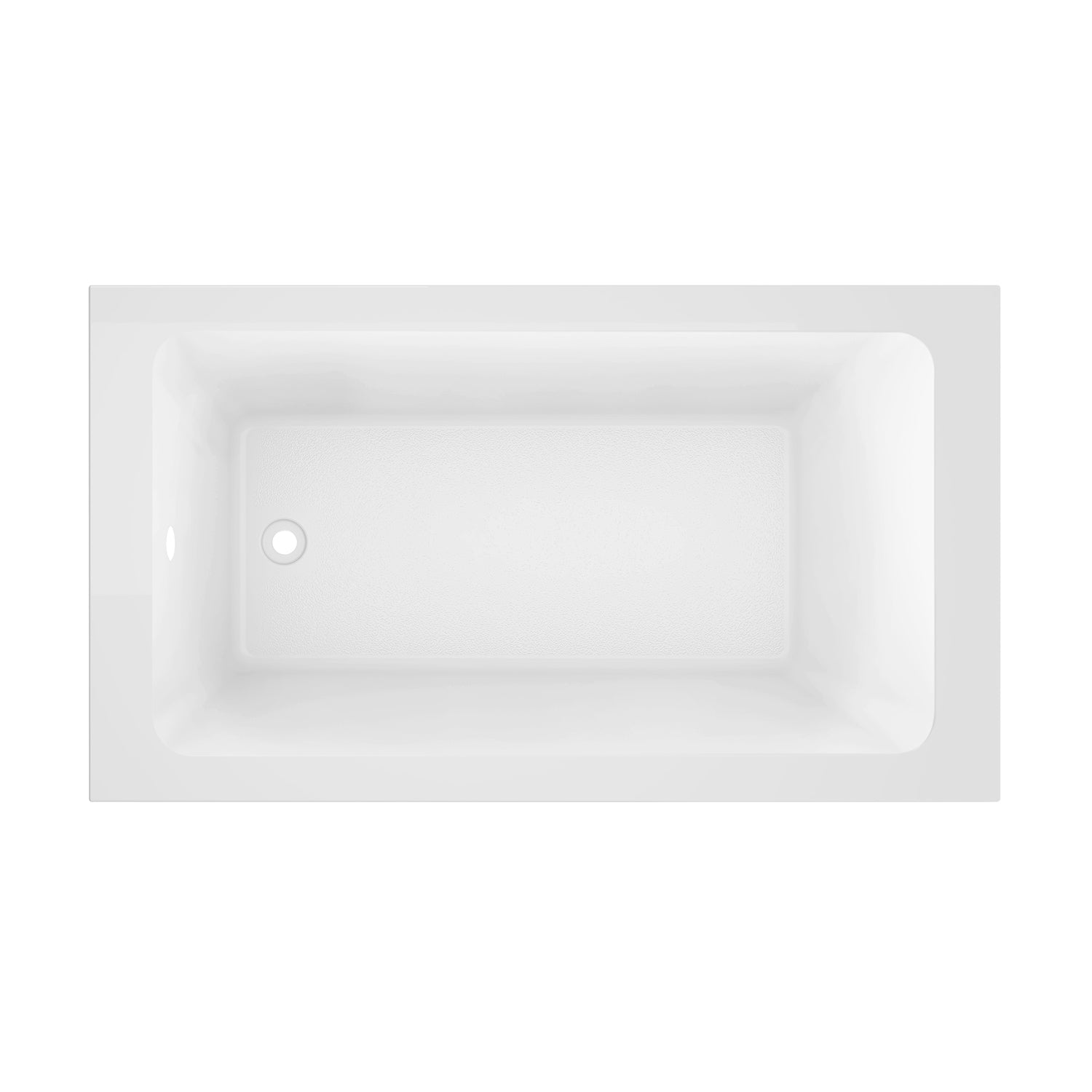 Kingston Brass VTPN603419T 60" Acrylic Rectangular Drop-In Tub with Anti-Skid Surface, Glossy White