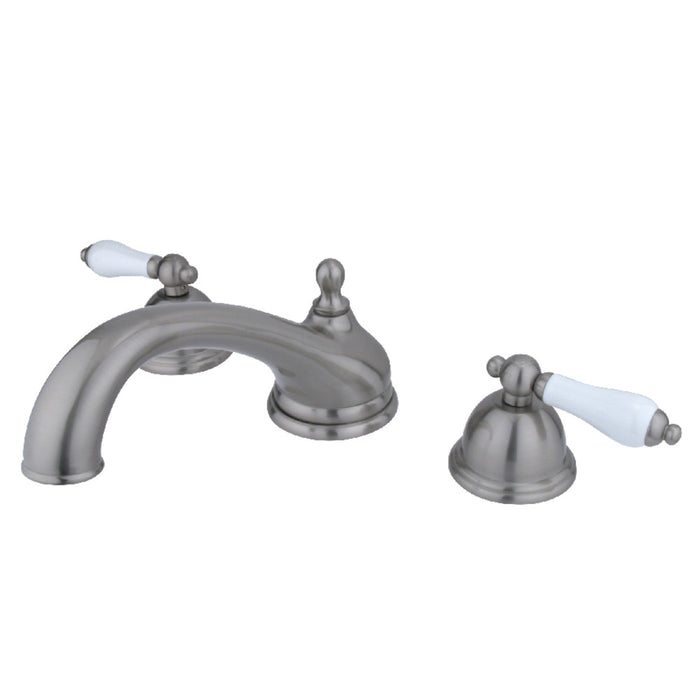 Kingston Brass KS3358PL Vintage Two-Handle Deck Mount Roman Tub Faucet, Brushed Nickel