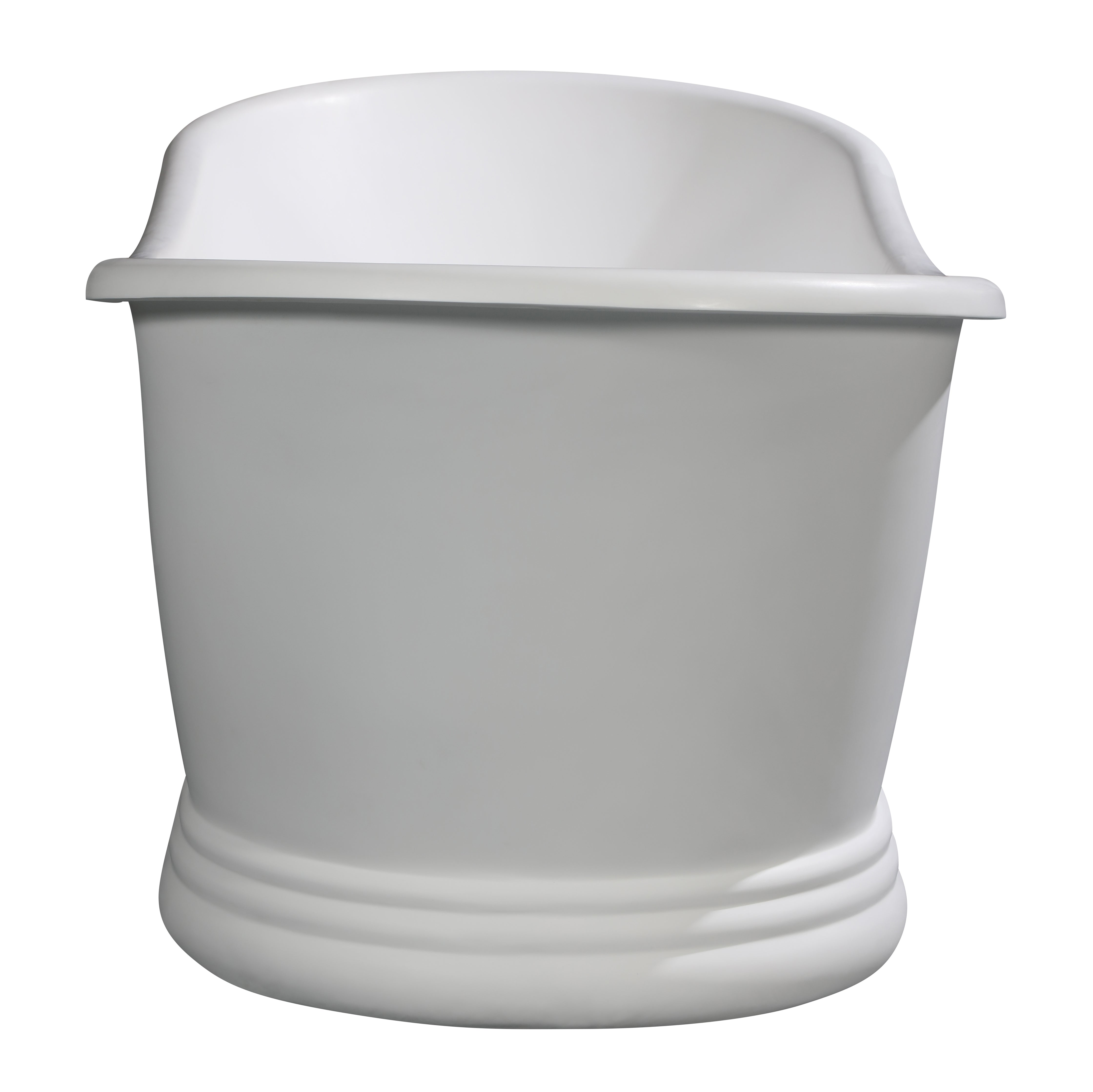 ALFI AB9950 67" White Matte Pedestal Solid Surface Resin Bathtub
