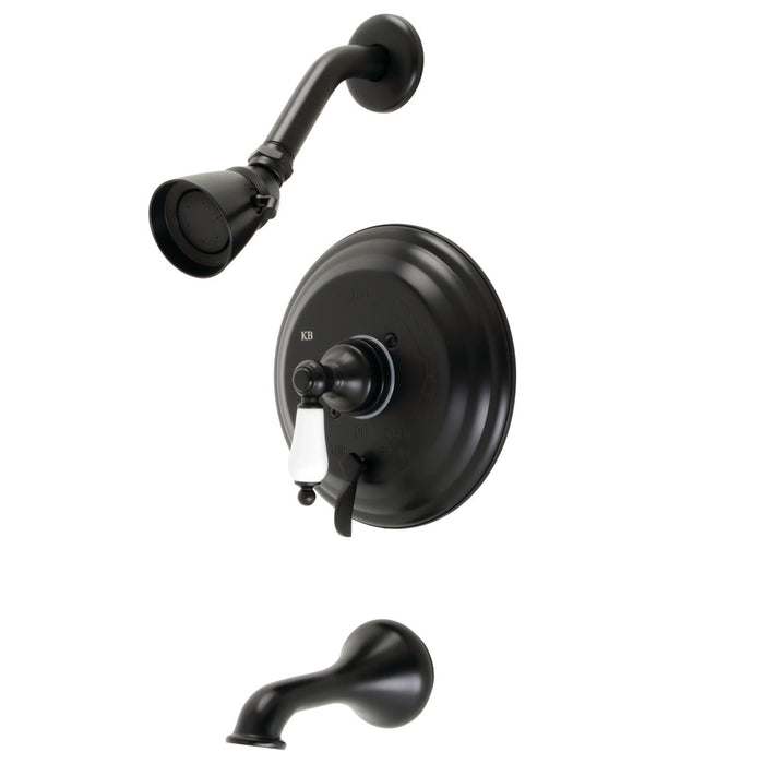 Kingston Brass KB36300PL Restoration Single-Handle Pressure Balanced Tub and Shower Faucet, Matte Black