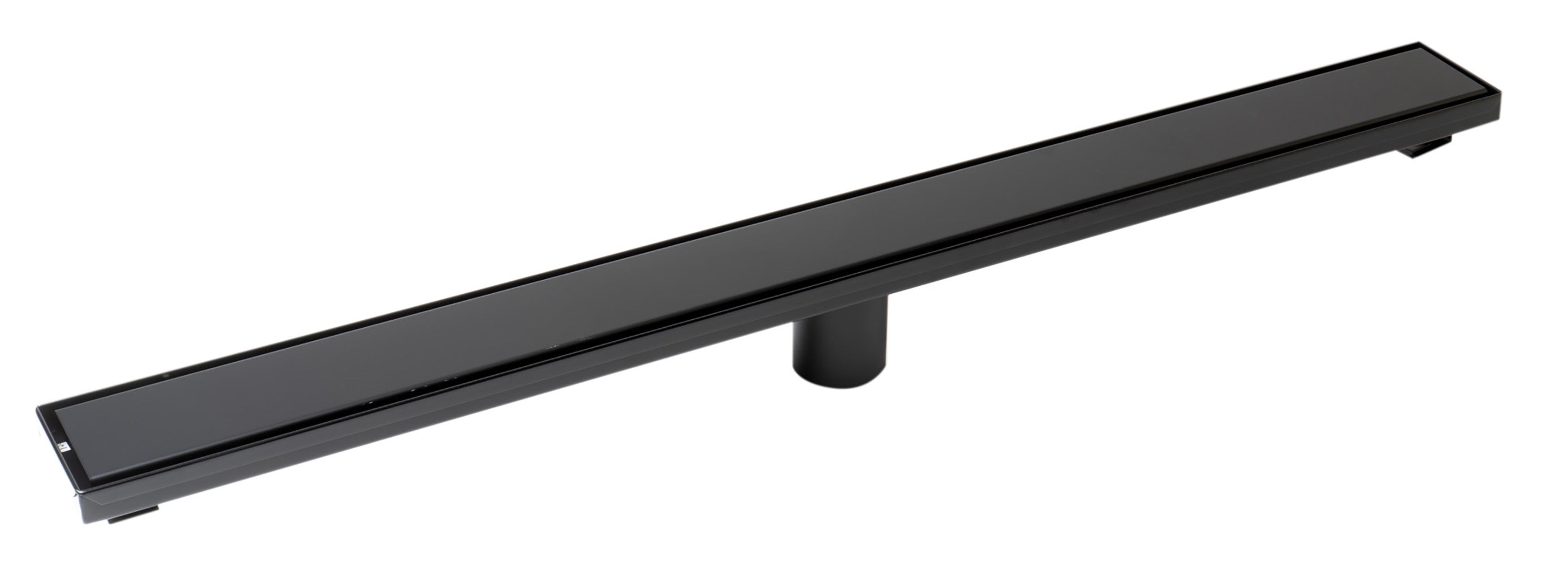 ALFI ABLD24B-BM 24" Black Matte Stainless Steel Linear Shower Drain with Solid Cover