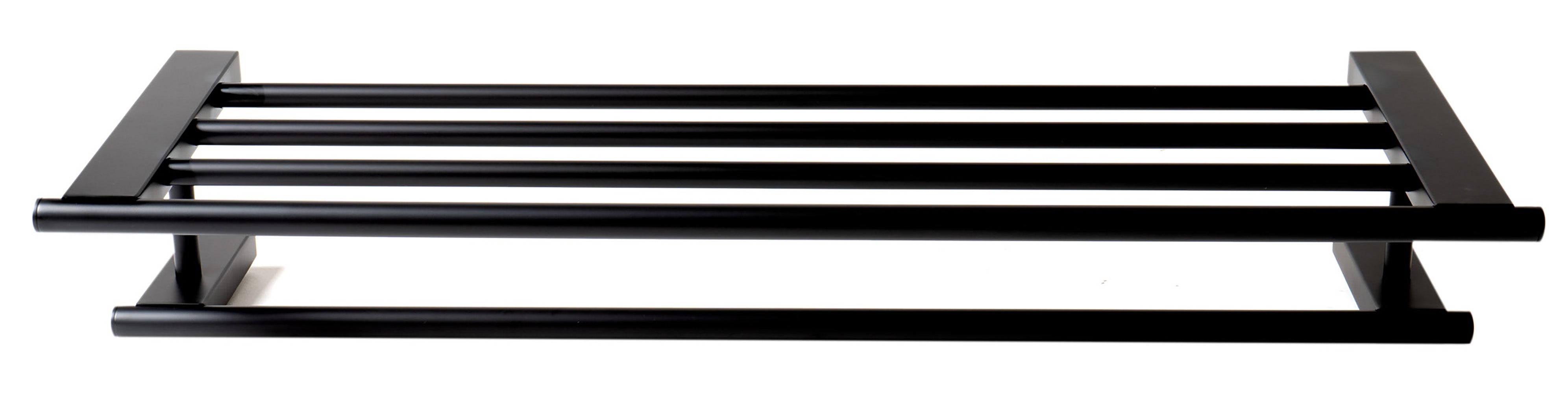 ALFI AB9564-BM Black Matte 26" Towel Bar & Shelf