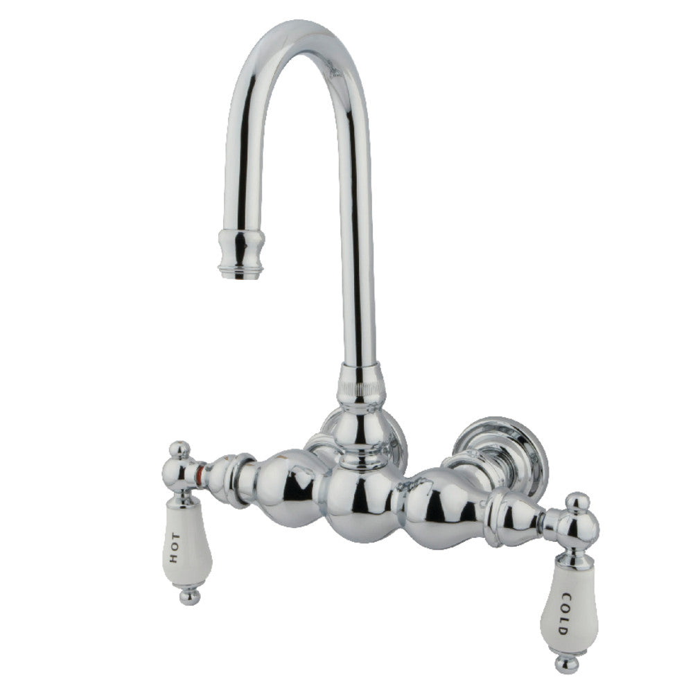 Kingston Brass CC4T1 Vintage 3-3/8-Inch Wall Mount Tub Faucet, Polished Chrome