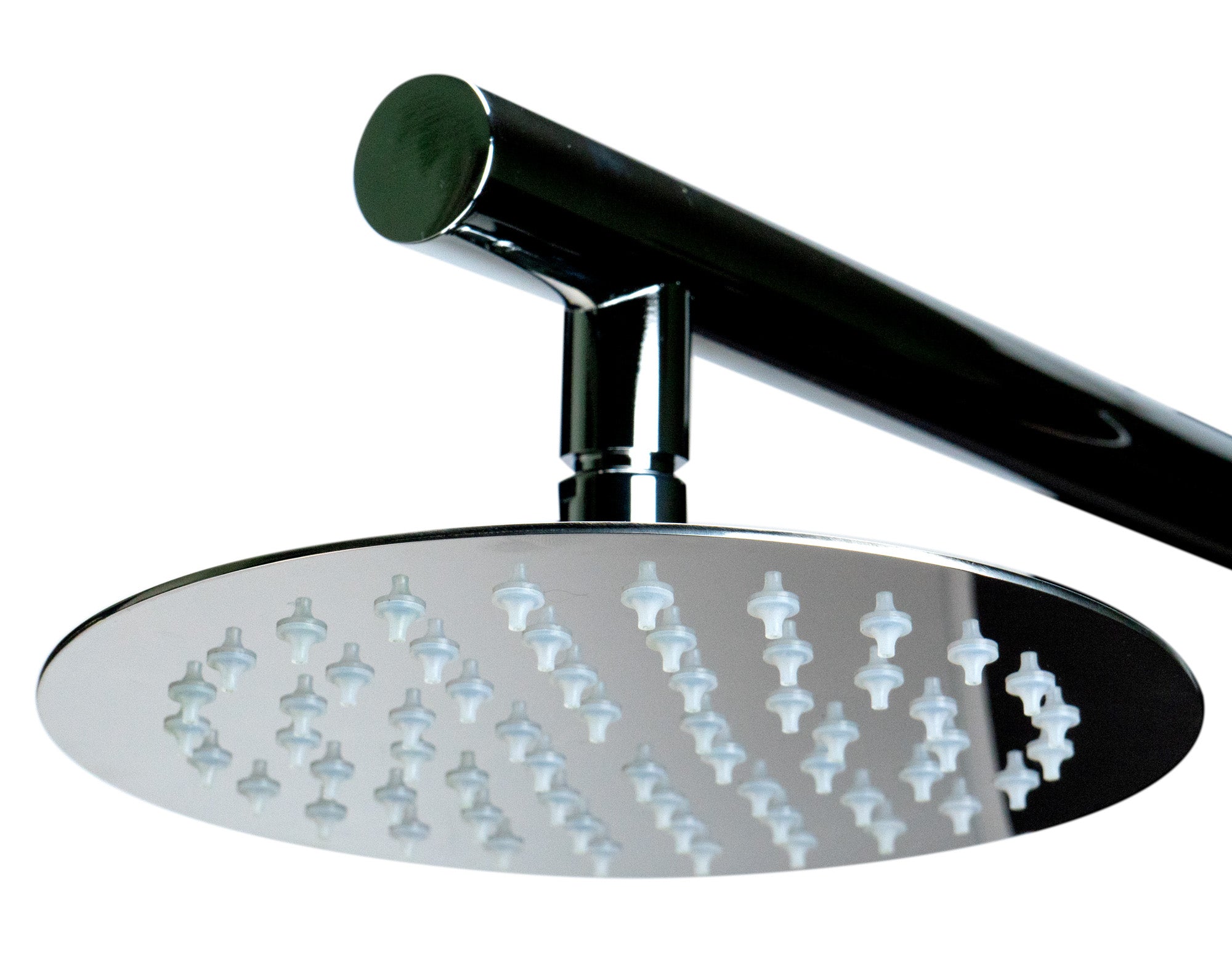 ALFI ABSP55B Black Glass Shower Panel with 2 Body Sprays and Rain Shower Head