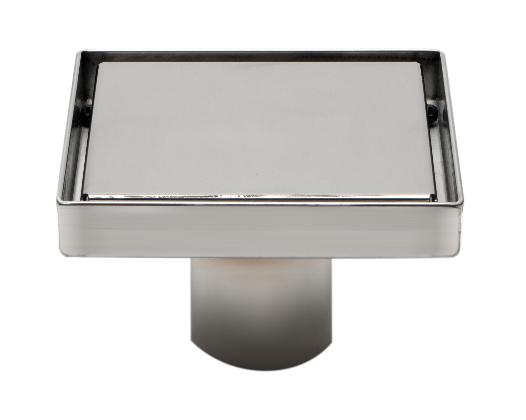 ALFI ABSD55B-BSS 5" x 5" Modern Square Polished Stainless Steel Shower Drain with Solid Cover