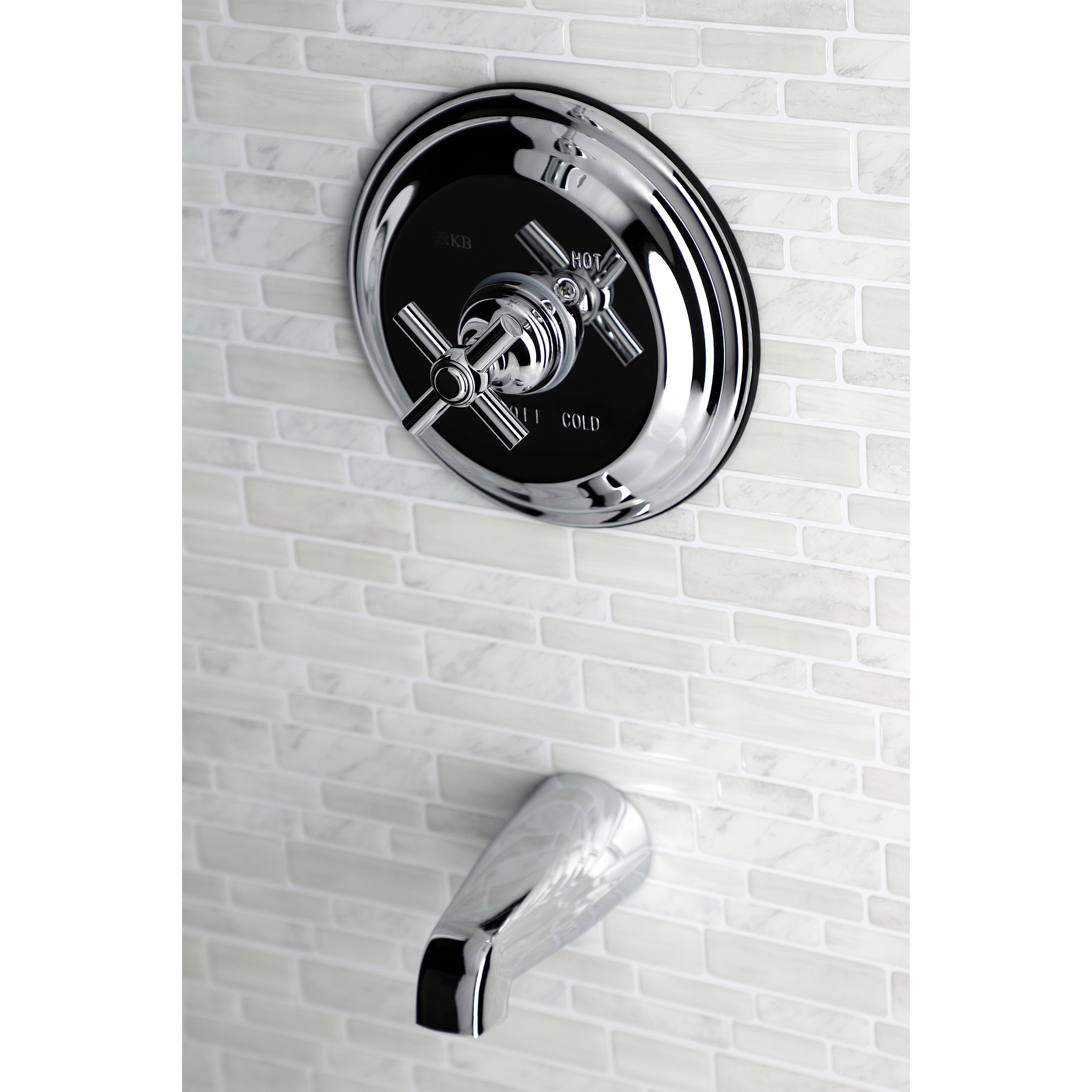 Kingston Brass KB2631EXTO Single-Handle Pressure Balanced Tub Faucet, Polished Chrome