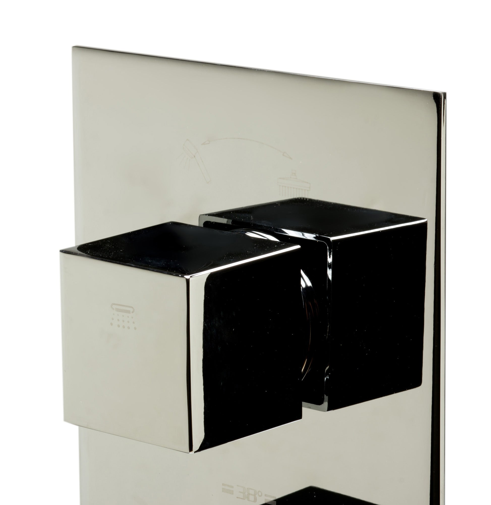 ALFI AB2701-PC Polished Chrome Square 2 Way Thermostatic Shower Mixer