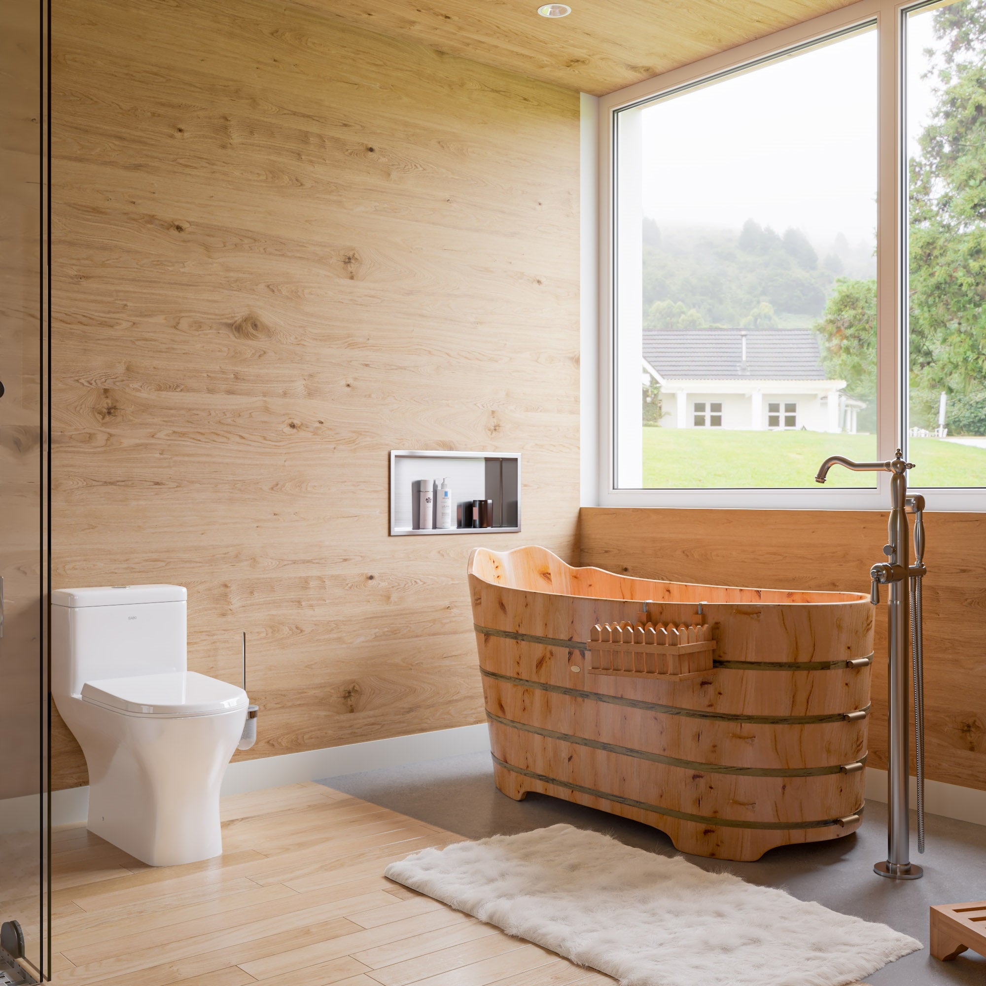 ALFI AB2553-BN Brushed Nickel Free Standing Floor Mounted Bath Tub Filler