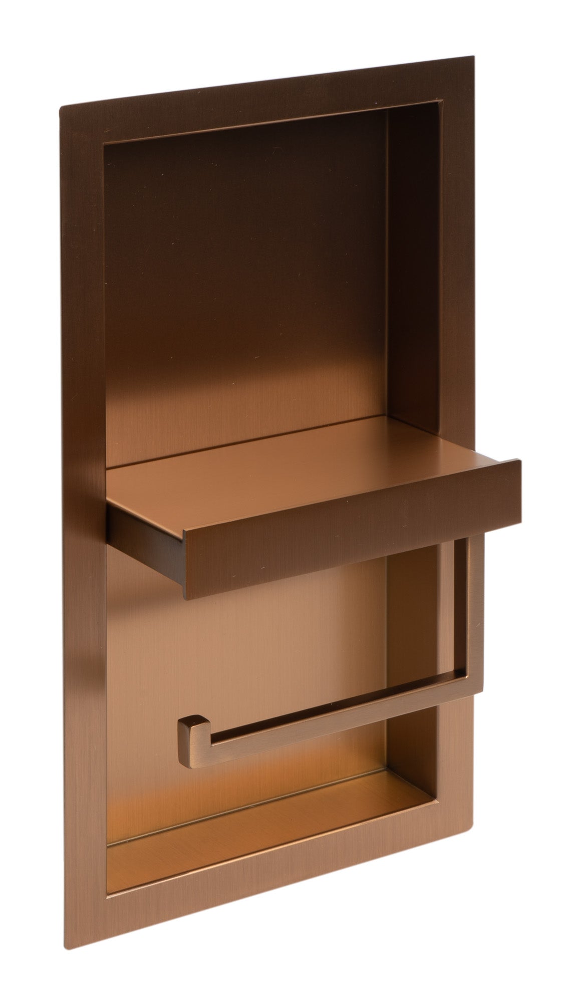 ALFI ABTPNP88-BC Brushed Copper PVD Stainless Steel Recessed Toilet Paper Holder Niche