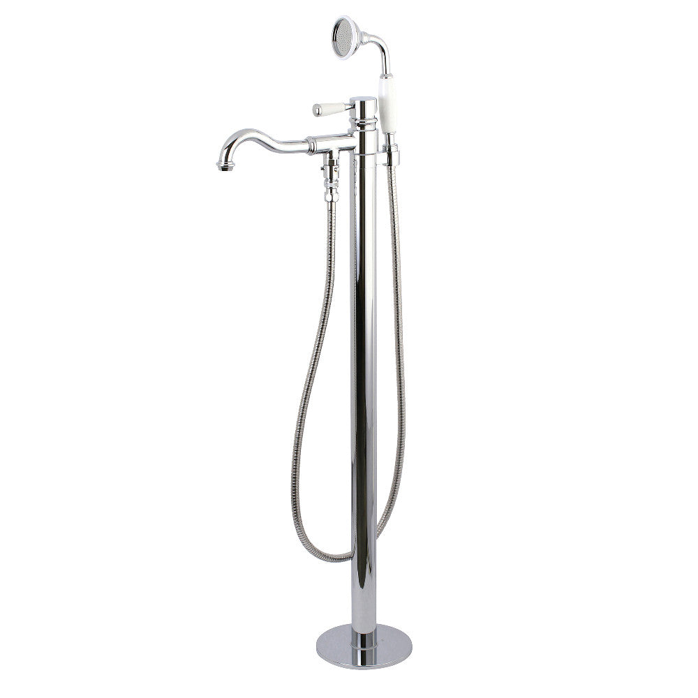 Kingston Brass KS7131DPL Paris Freestanding Tub Faucet with Hand Shower, Polished Chrome