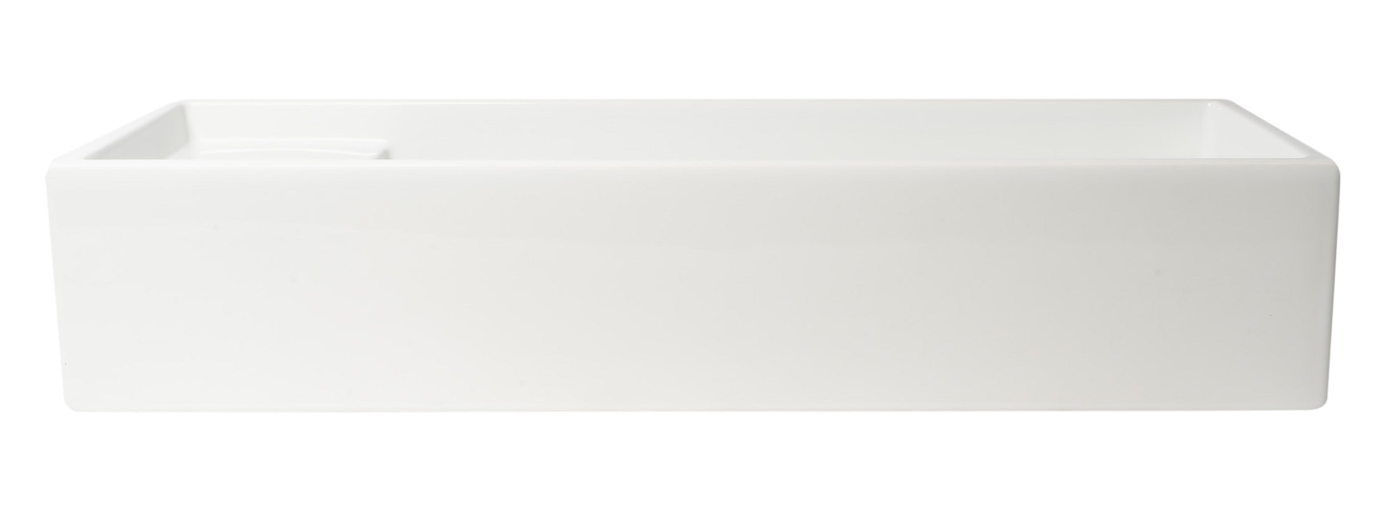 ALFI AB39TR 39" White Above Mount Fireclay Bathroom Trough Sink