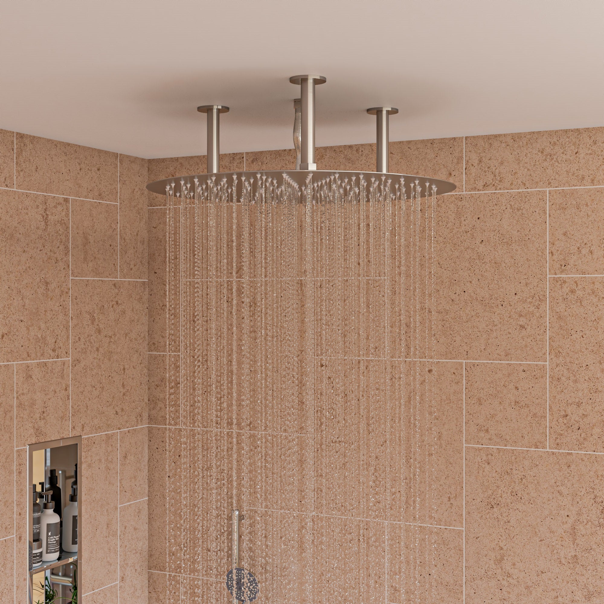 ALFI RAIN24R-BSS 24" Round Brushed Solid Stainless Steel Ultra Thin Rain Shower Head