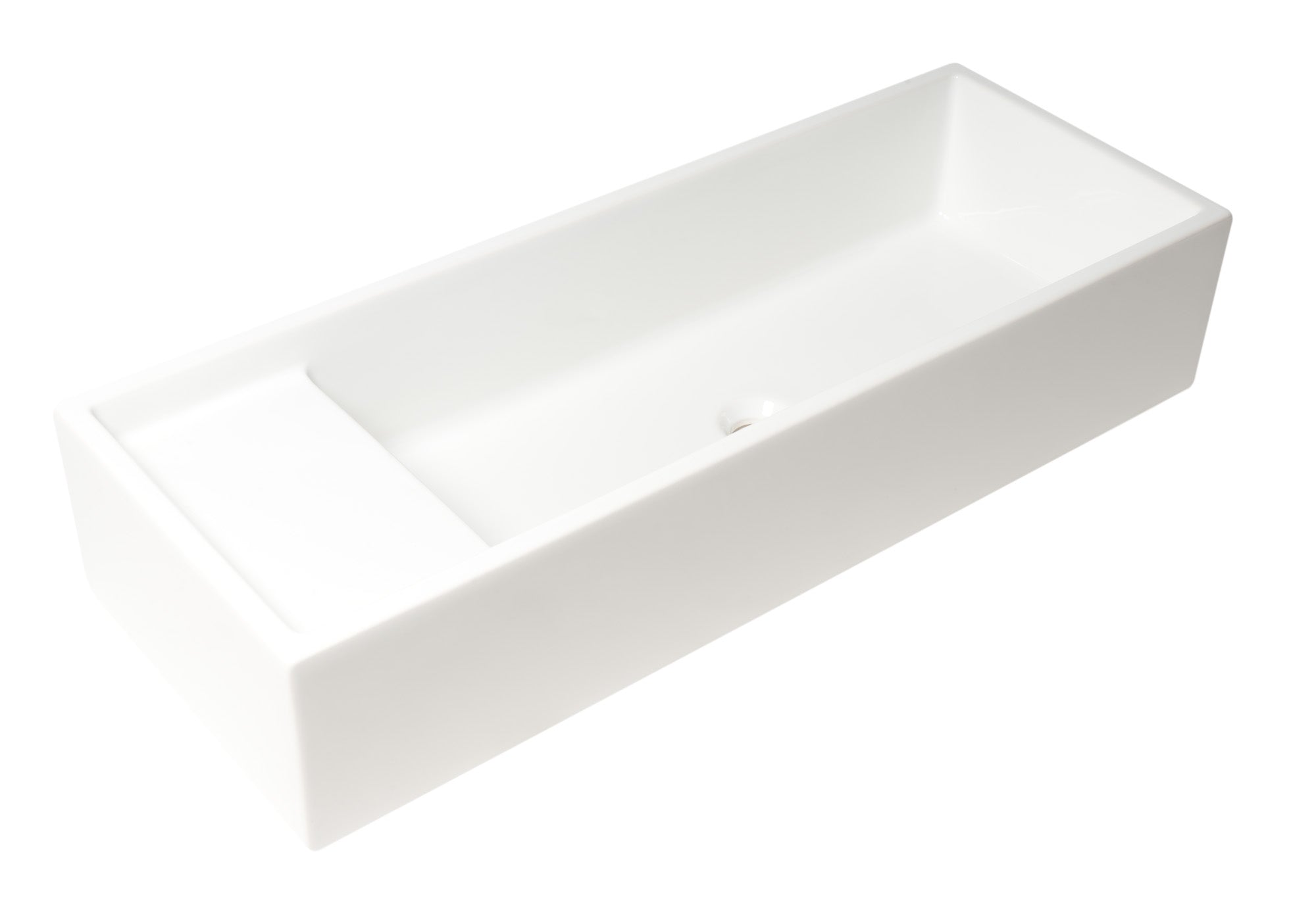 ALFI AB39TR 39" White Above Mount Fireclay Bathroom Trough Sink