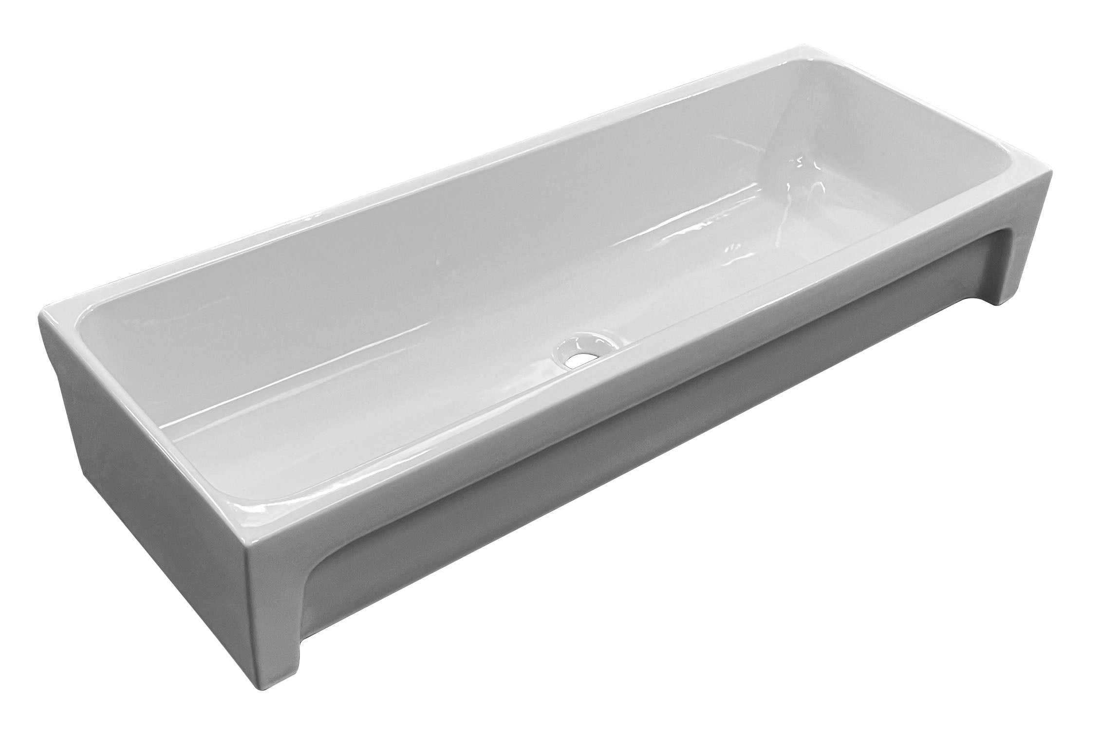 ALFI AB48TR  48" White Above Mount Fireclay Bath Trough Sink