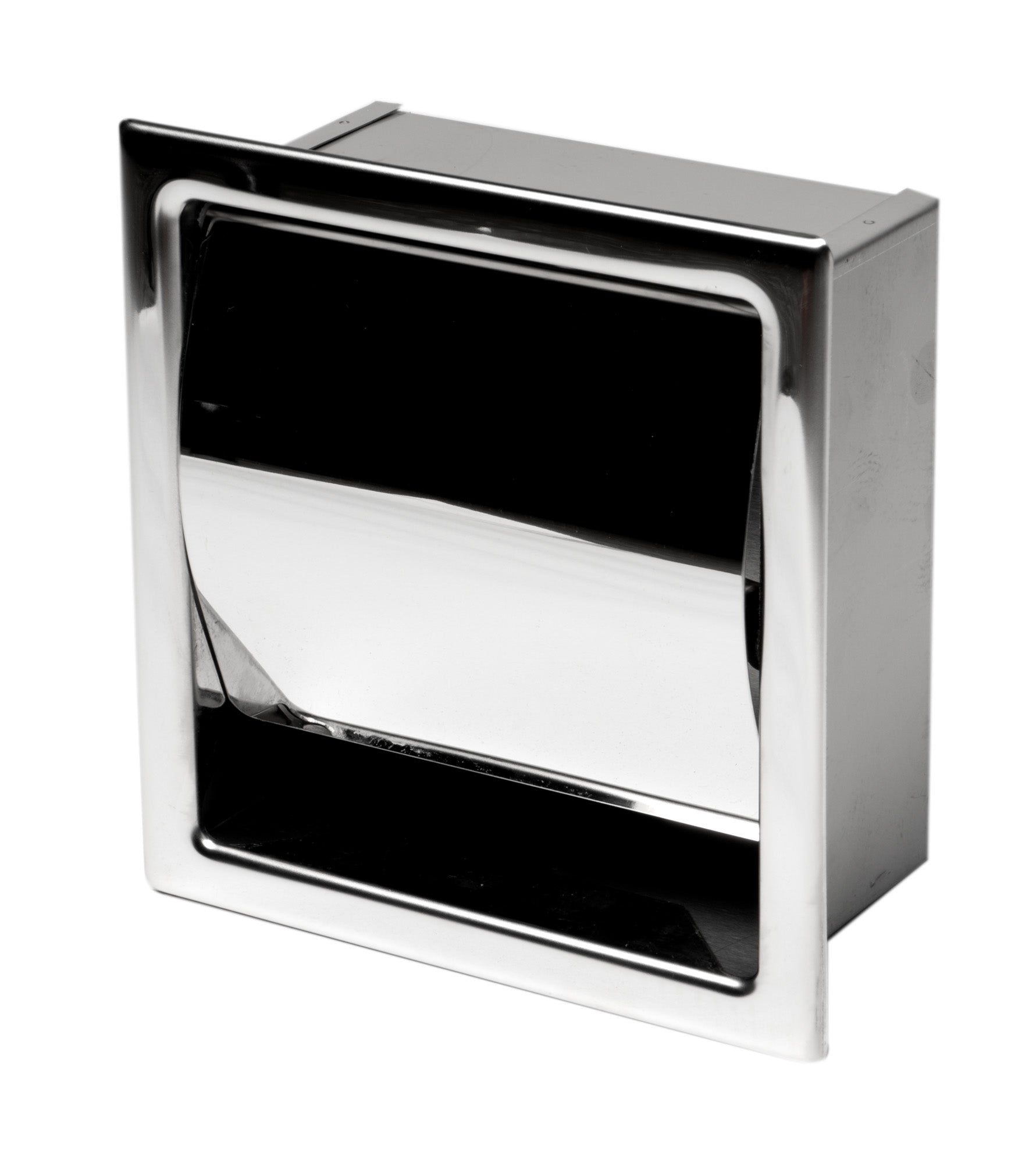 ALFI ABTP77-PSS Polished Stainless Steel Recessed Toilet Paper Holder with Cover