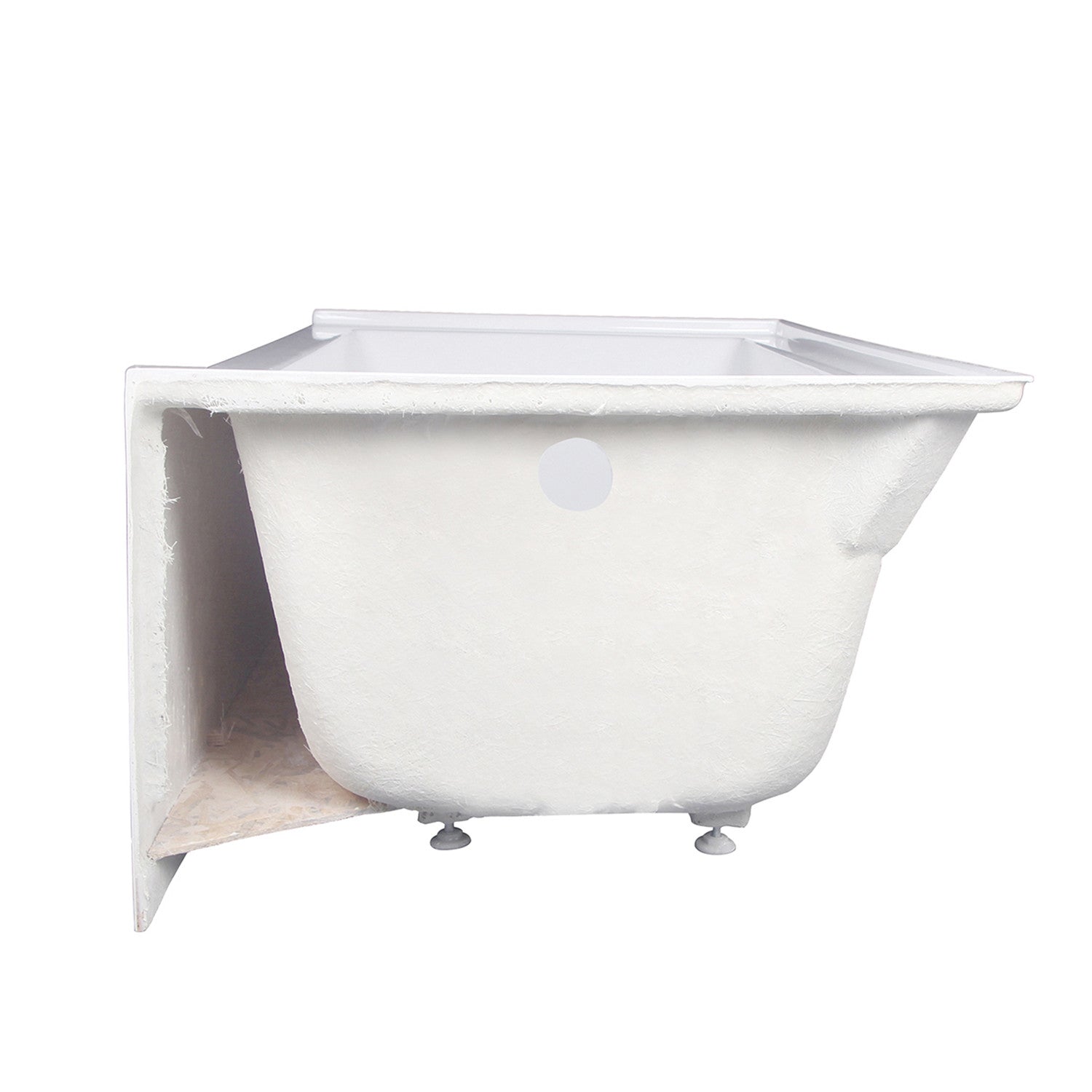 Aqua Eden VTAP603222R 60" Acrylic Rectangular 3-Wall Alcove Tub, Right Hand Drain Hole, Glossy White