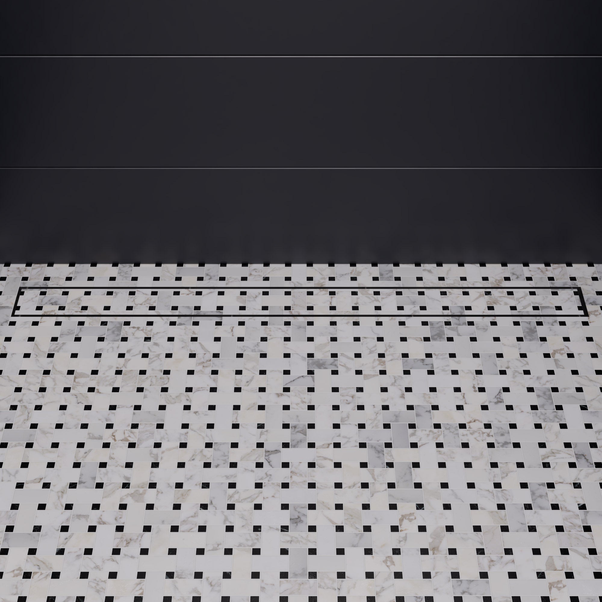 ALFI ABLD36A 36" Modern Stainless Steel Linear Shower Drain  w/o Cover