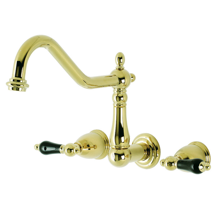 Kingston Brass KS1022PKL Duchess Two-Handle Wall Mount Roman Tub Faucet, Polished Brass