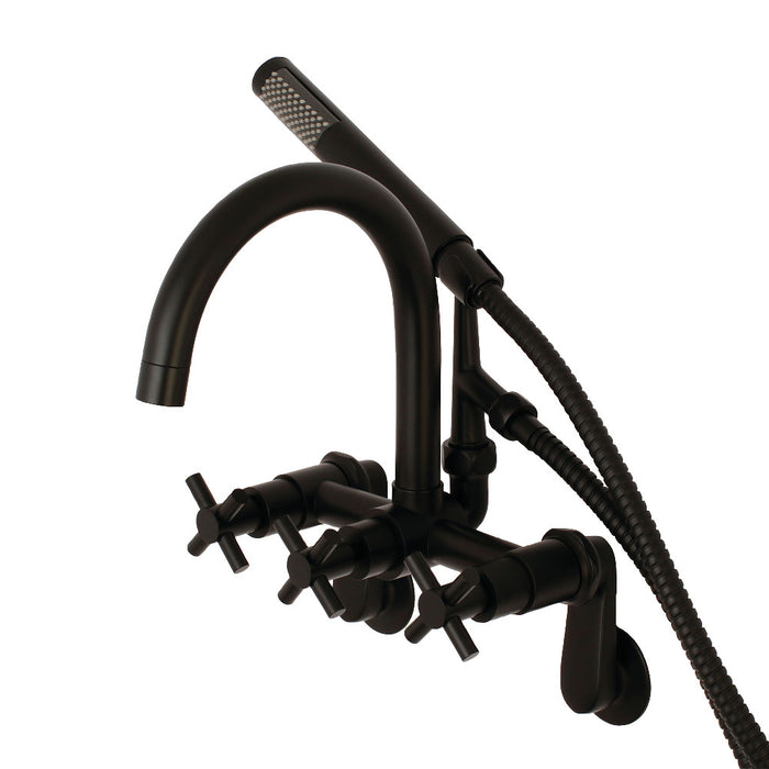 Aqua Vintage AE8150DX Concord 7-Inch Adjustable Wall Mount Tub Faucet, Matte Black