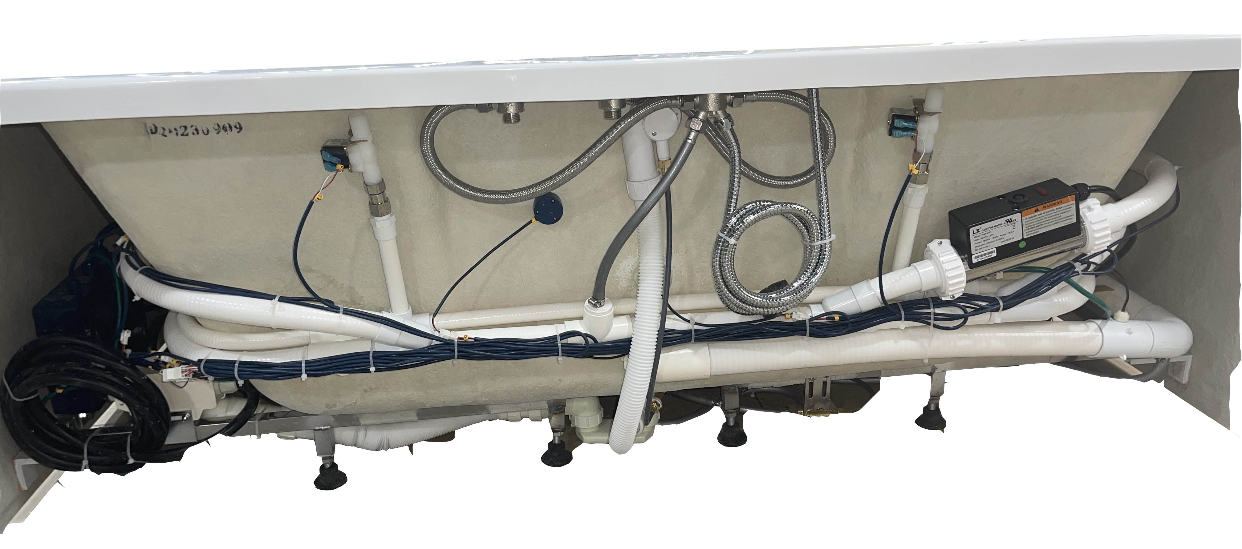 EAGO AM196ETL 6 ft Clear Rectangular Acrylic Whirlpool Bathtub for Two